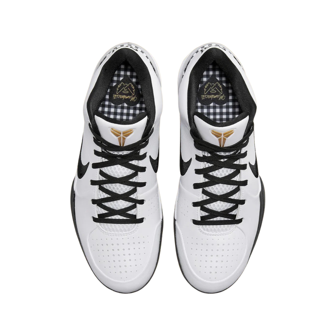 Nike Kobe 4 Protro Mambacita Basketball Shoes - White, Black, Metallic Gold & Bright Emerald - Perfect for Court Performance & Sneaker Collectors