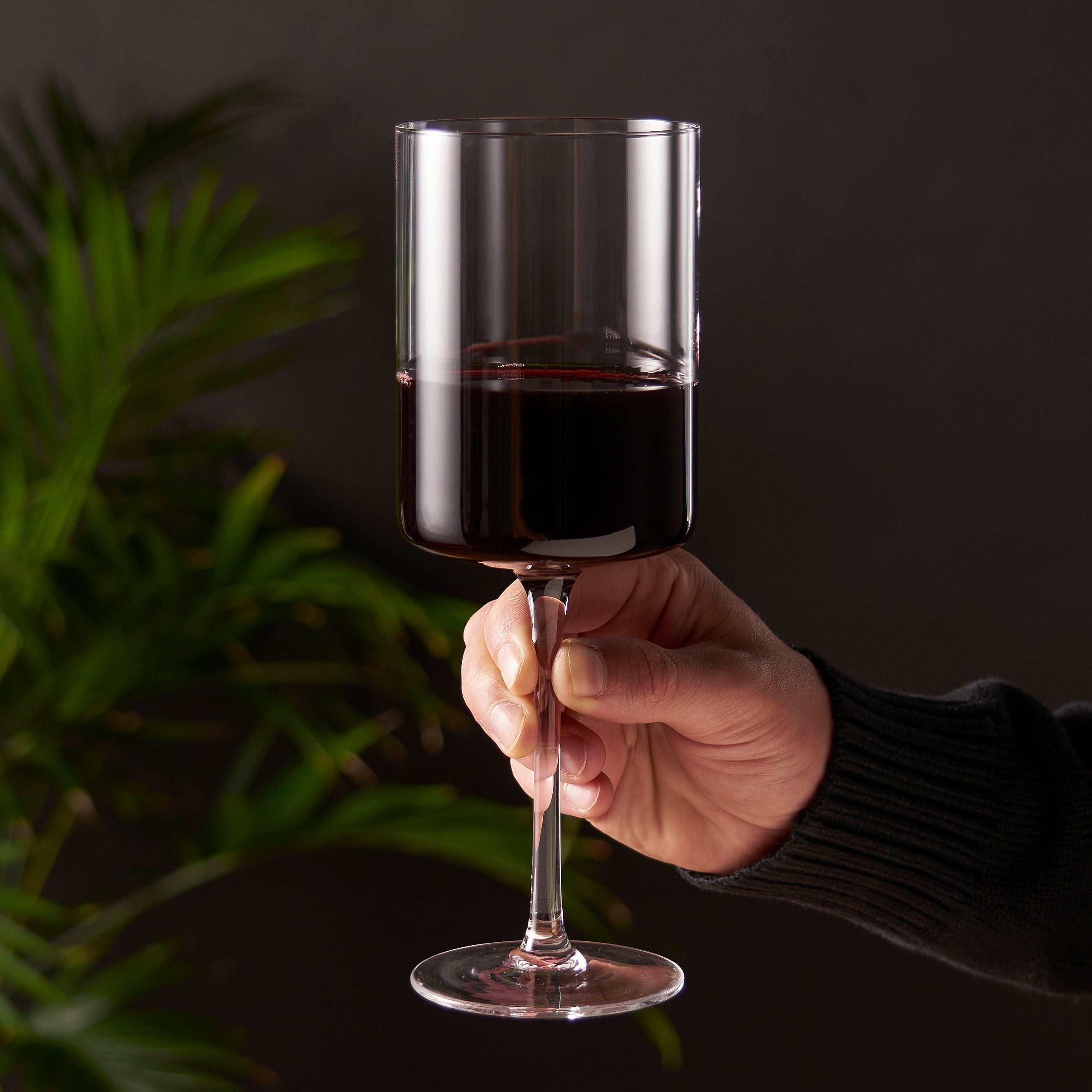 Premium Laurel Crystal Red Wine Glasses Set of 2 - Elegant Stemware for Fine Dining, Romantic Dinners & Wine Tasting Parties