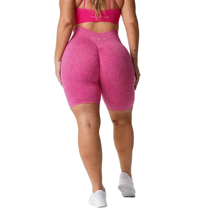 NVGTN Scrunch Seamless Yoga Shorts for Women - High Waisted Spandex Workout Shorts with Butt Lifting Design, Breathable & Elastic Gym Running Athletic Shorts - Perfect for Yoga, Pilates, Running & Lounge Wear
