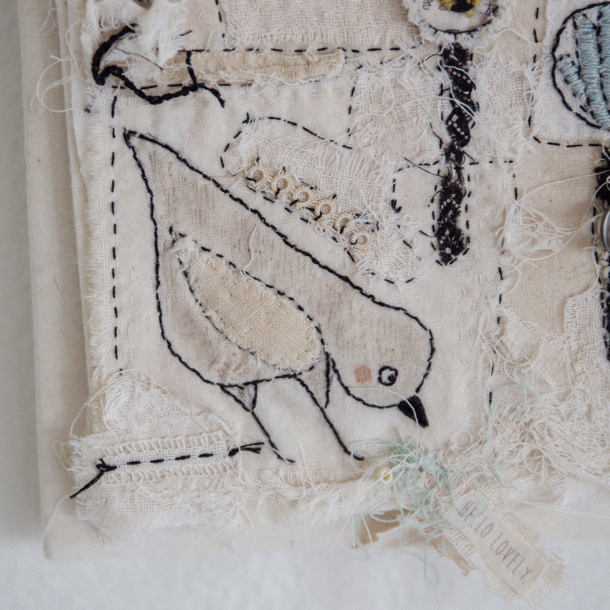 Hutch Studio Birds The Word Fabric Art Collection - Pecking Order Wall Decor for Home & Office | Perfect for Living Room, Bedroom, or Nursery Decor