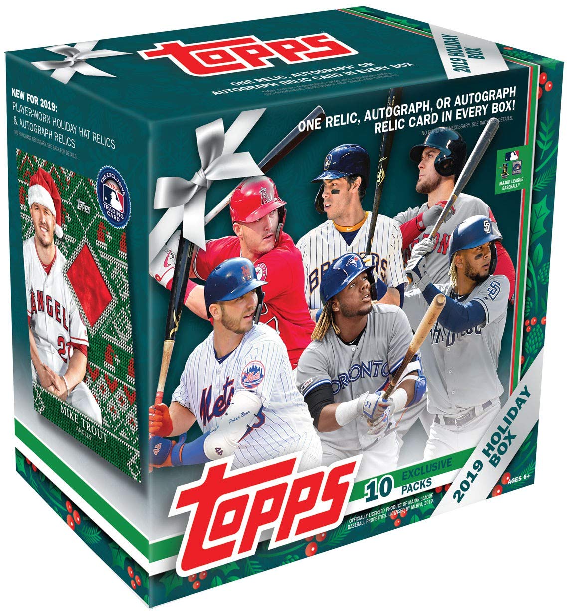 2019 Topps Holiday Baseball Mega Box - 100+ Cards with Exclusive Holiday Foil & Snowflake Parallels - Perfect for Collectors, Gifts & Fantasy Baseball Fans