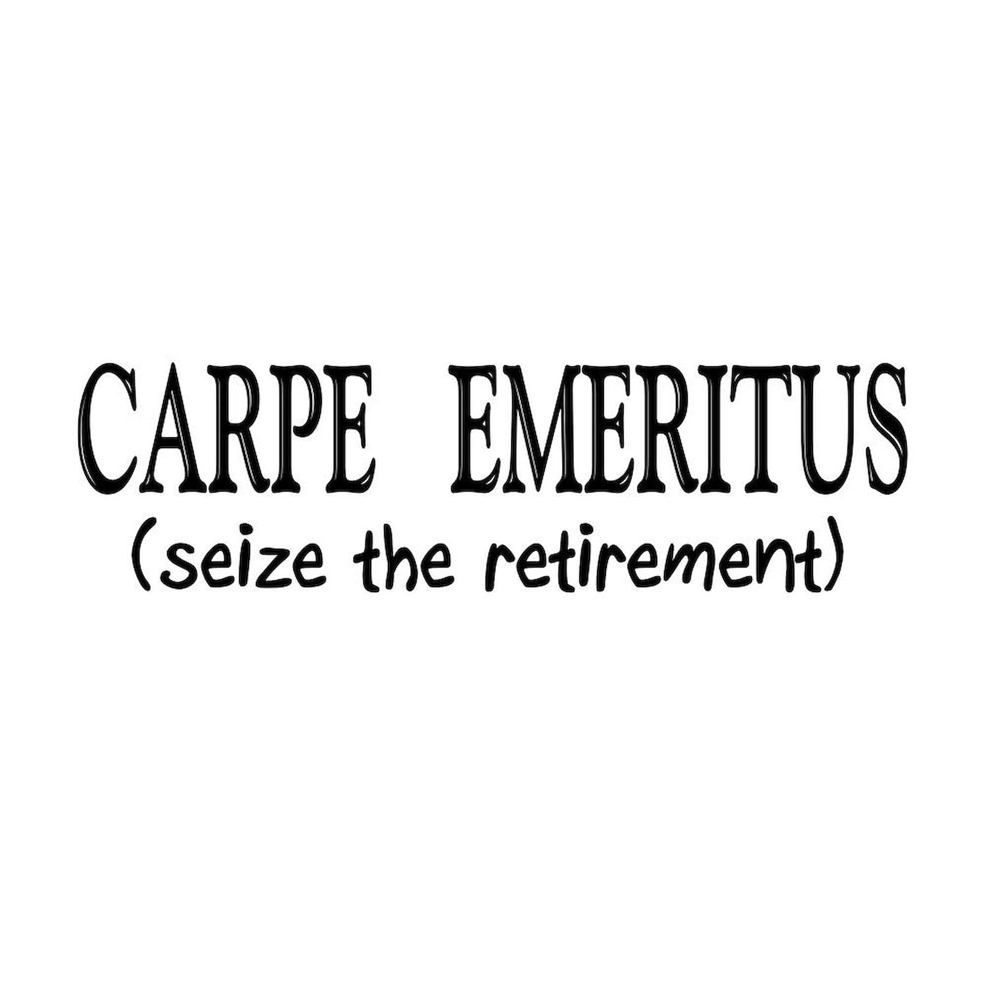 Carpe Emeritus 20 oz Ceramic Coffee Mug - Large Insulated Tea Cup for Office, Home & Gifts - Funny Novelty Mega Coffee Cup for Teachers, Retirees & Coworkers