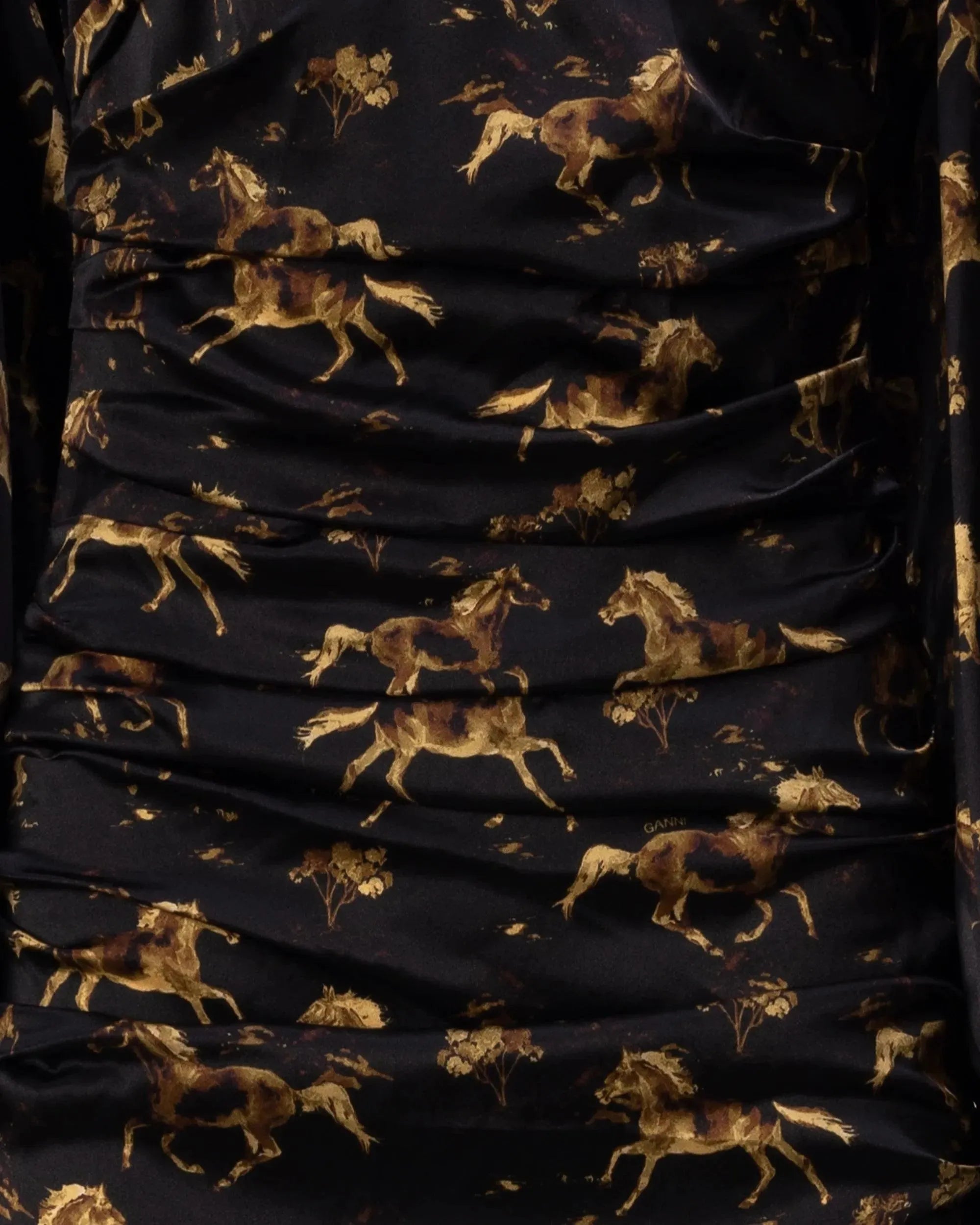 Elegant Horseprint Silk Mini Dress for Women - Flowy Summer Party & Cocktail Dress - Perfect for Weddings, Date Nights & Special Occasions