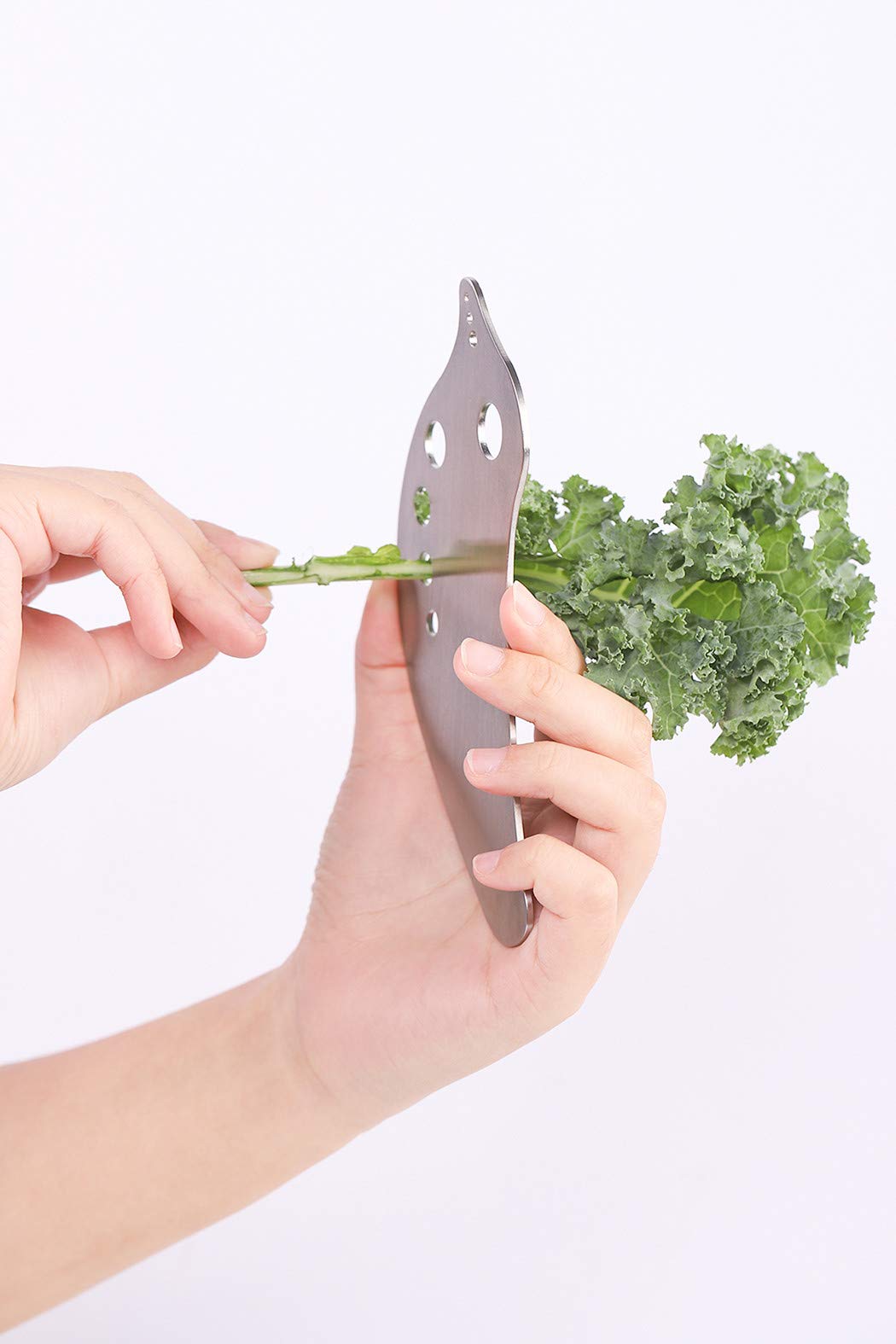 Stainless Steel Herb Stripper Tool - Kale, Chard, Collard Greens, Parsley, Thyme, Basil, Rosemary Peeler - Perfect for Fresh Herb Preparation & Cooking