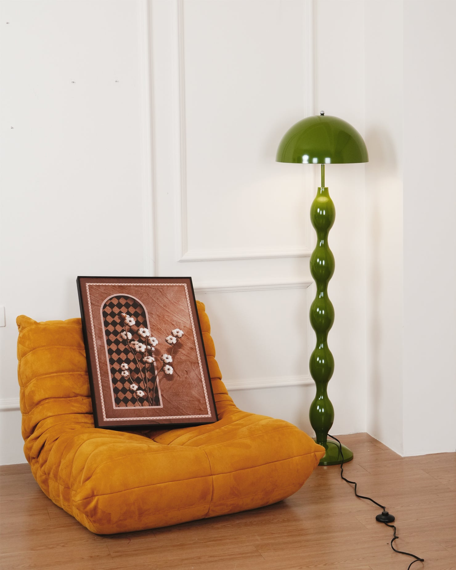 Modern LED Drop Floor Lamp with Adjustable Brightness - Stylish Standing Light for Living Room, Bedroom, or Office - Perfect for Reading, Relaxing, and Ambient Lighting