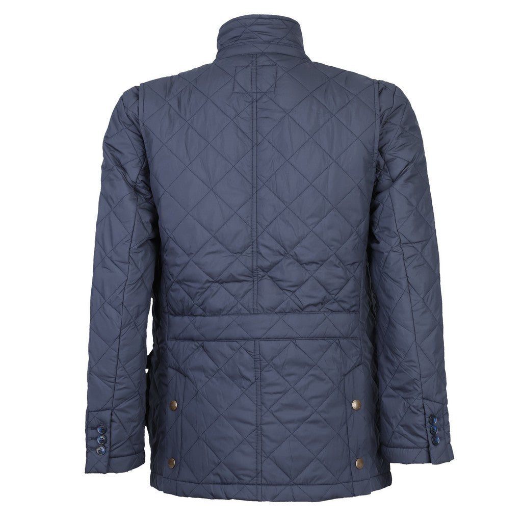 BEAUCAIRE James Quilted Jacket for Men - Navy Blue Lightweight Puffer Coat, Winter Warm Quilted Outerwear for Casual Wear, Outdoor Activities & Travel