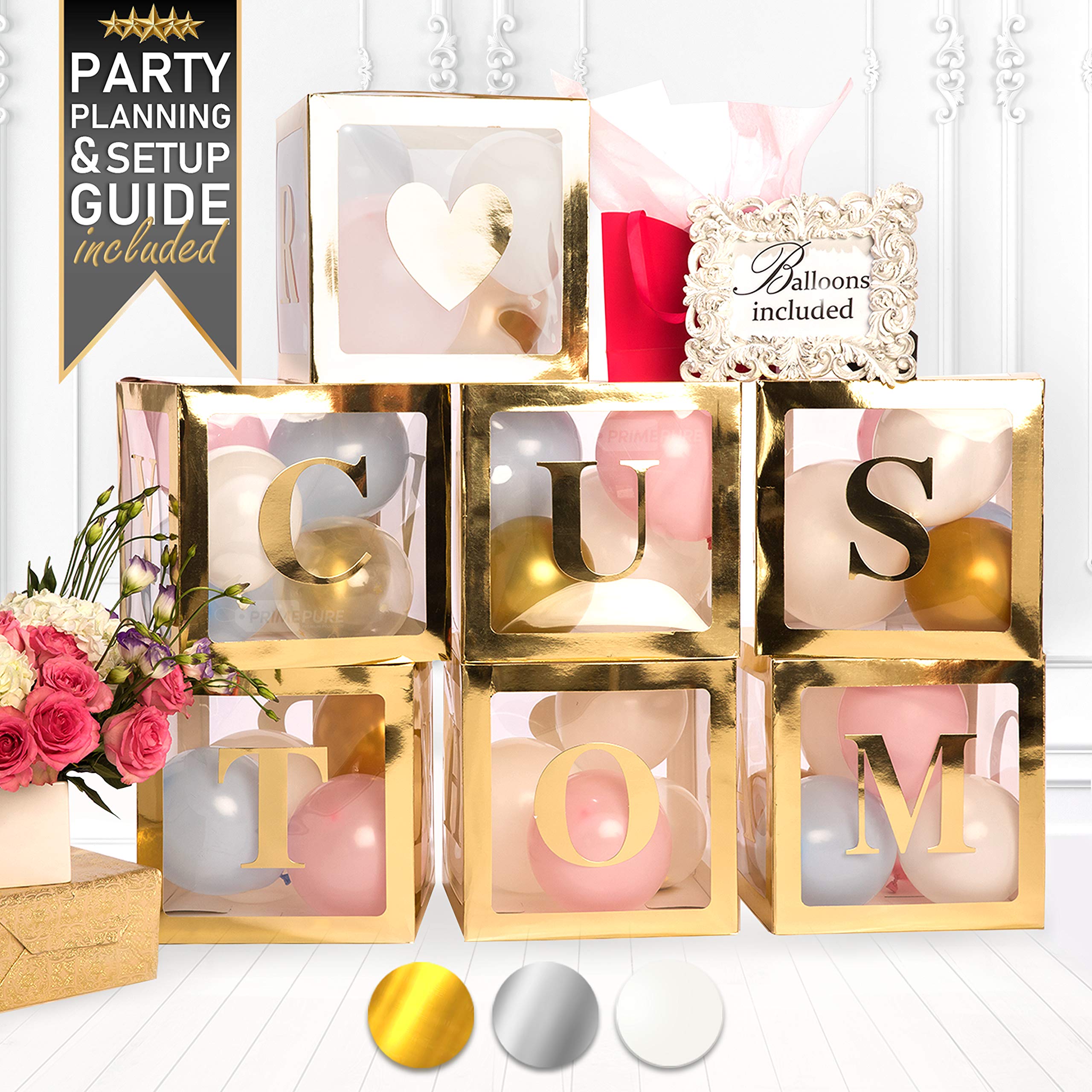 Custom Gender Reveal Letter Boxes & Personalized Baby Shower Decorations - Gender Reveal Party Supplies for Boy or Girl - Perfect for Baby Showers, Gender Reveal Parties & Nursery Decor