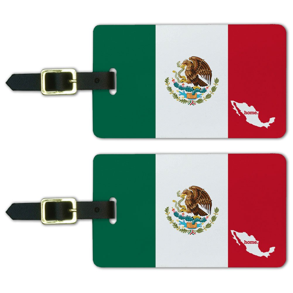 Mexico Flag Luggage Tags - Durable Suitcase ID Tags with Home Country Design for Travel | Perfect for Airports, Cruises & Backpacking