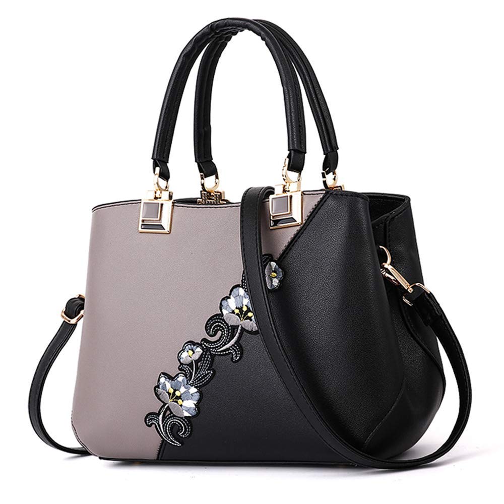 ELDA Embroidery Women's Top Handle Satchel Handbag - Elegant Crossbody Purse for Women | Perfect for Work, Travel & Special Occasions