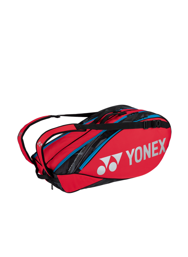 Yonex 92226 Pro Badminton Racquet Bag 6 Pack (Tango Red) - Premium Badminton Equipment Storage for Tournaments & Training - Perfect for Players, Coaches & Teams