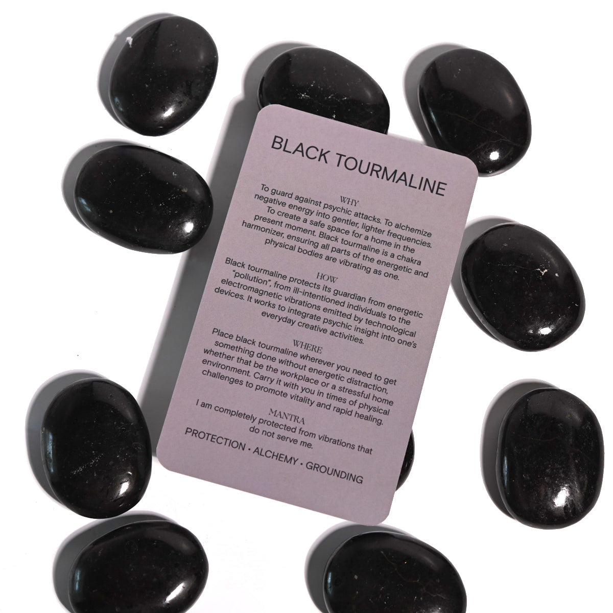 Black Tourmaline Palm Stone - Natural Healing Crystal for Stress Relief & Protection | Perfect for Meditation, Reiki, and Energy Cleansing