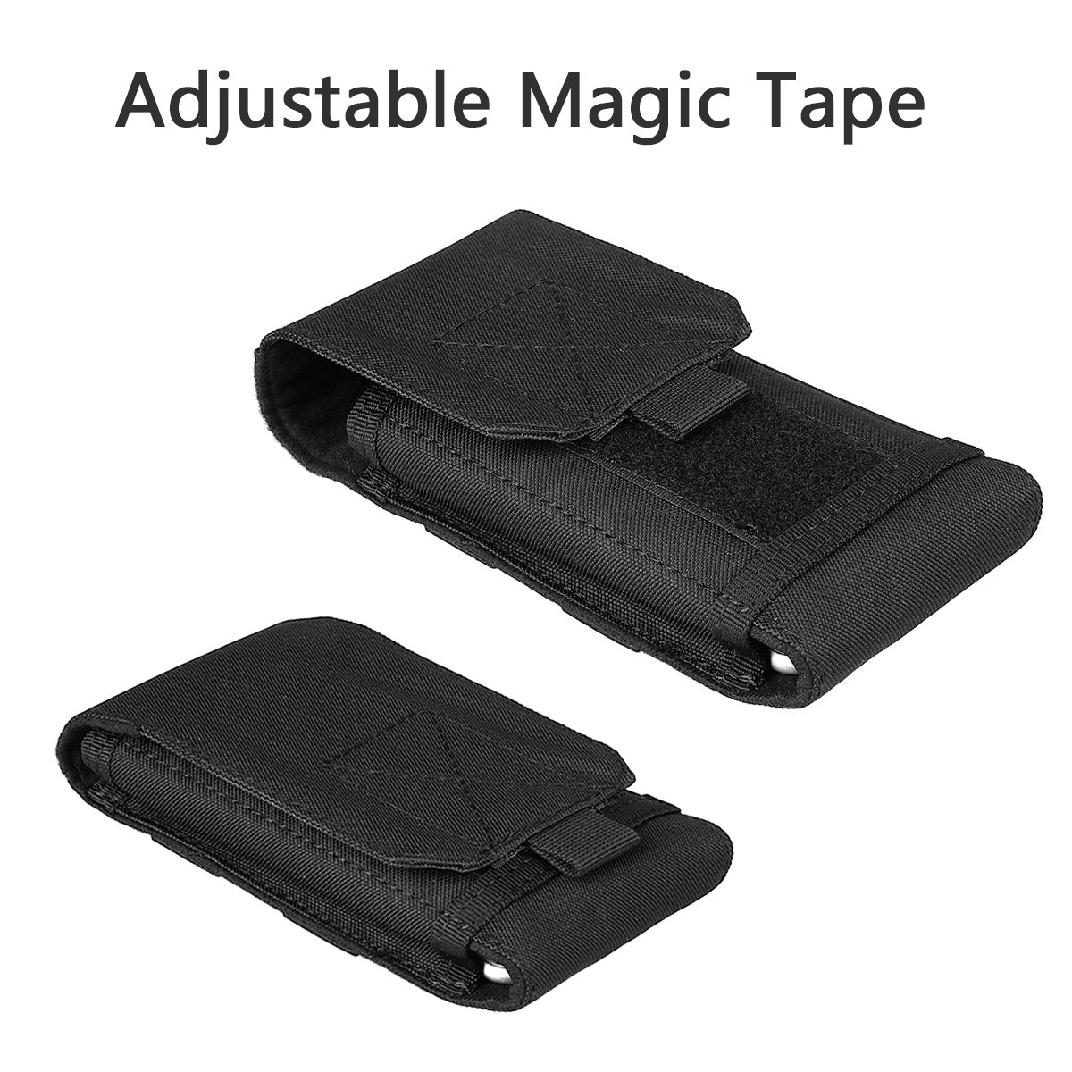 IronSeals 2 Pack Tactical Molle Phone Holster Pouch - Universal Waist Belt Bag for iPhone 16 Pro Max/16 Pro/15 Pro Max/14 Pro Max/14 Pro/13 Pro Max/12 Pro Max & Samsung S24/S23/S22/S21 (Size L) - Perfect for Hiking, Camping, Outdoor Adventures & Tactical Gear Organization