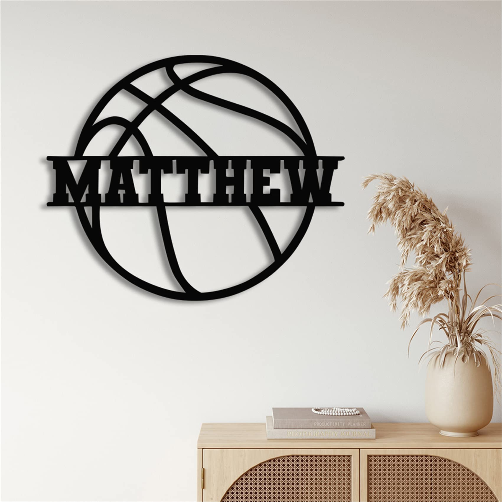 Personalized Name Basketball Night Light - Custom LED Basketball Wall Art Lamp for Boys, Sports Fans - Perfect Gift for Birthday, Christmas, New Year - Ideal for Bedroom, Game Room & Sports Themed Decor (Basketball Ball Lamp-1)