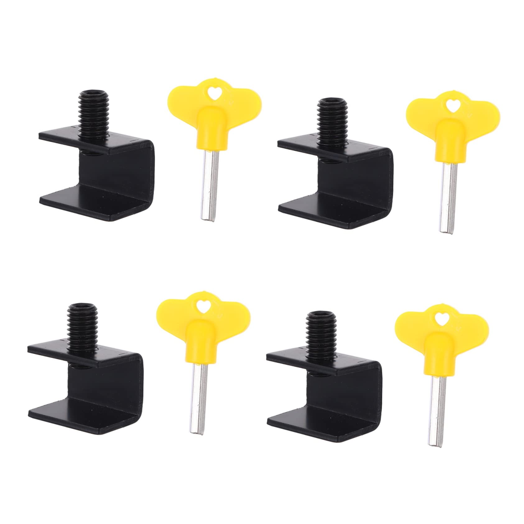4-Pack Child Safety Window & Door Locks - 3.5x2.8cm Sliding Door Lock, Window Restrictor & Stopper for Baby Proofing - Perfect for Homes with Toddlers & Pets (White)