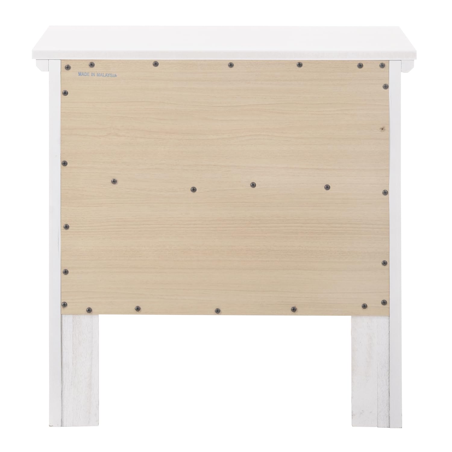 Primo 2-Drawer White Nightstand - Compact Storage End Table for Bedroom, Living Room & Home Office - Space-Saving Decor with Secure Drawers (Perfect for Small Spaces, Apartment Living & Modern Interior Design)