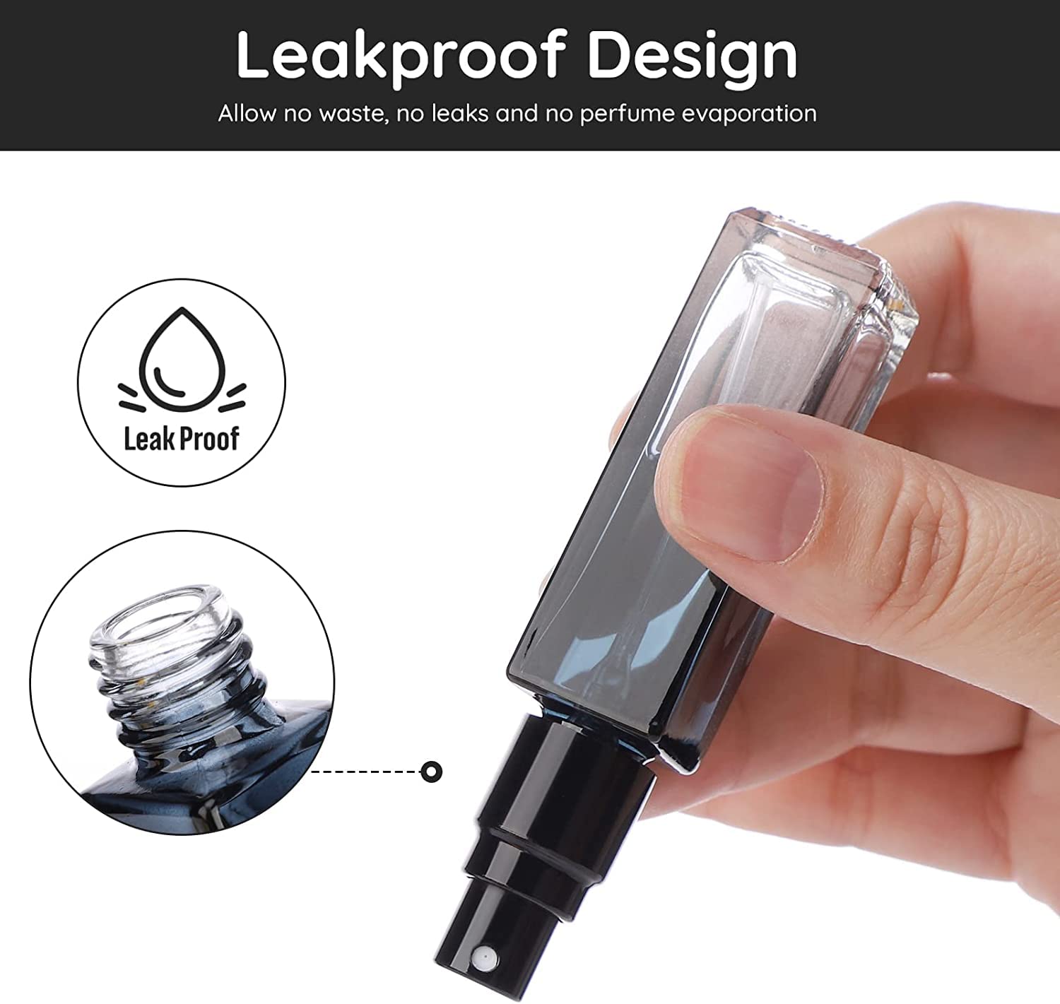 LusDoly 4ml Gradient Green Glass Perfume Atomizer Bottle - Pack of 4 Refillable Travel Spray Bottles with Fine Mist Black Sprayer | Perfect for Fragrance Samples, Travel Essentials & DIY Perfume Mixing
