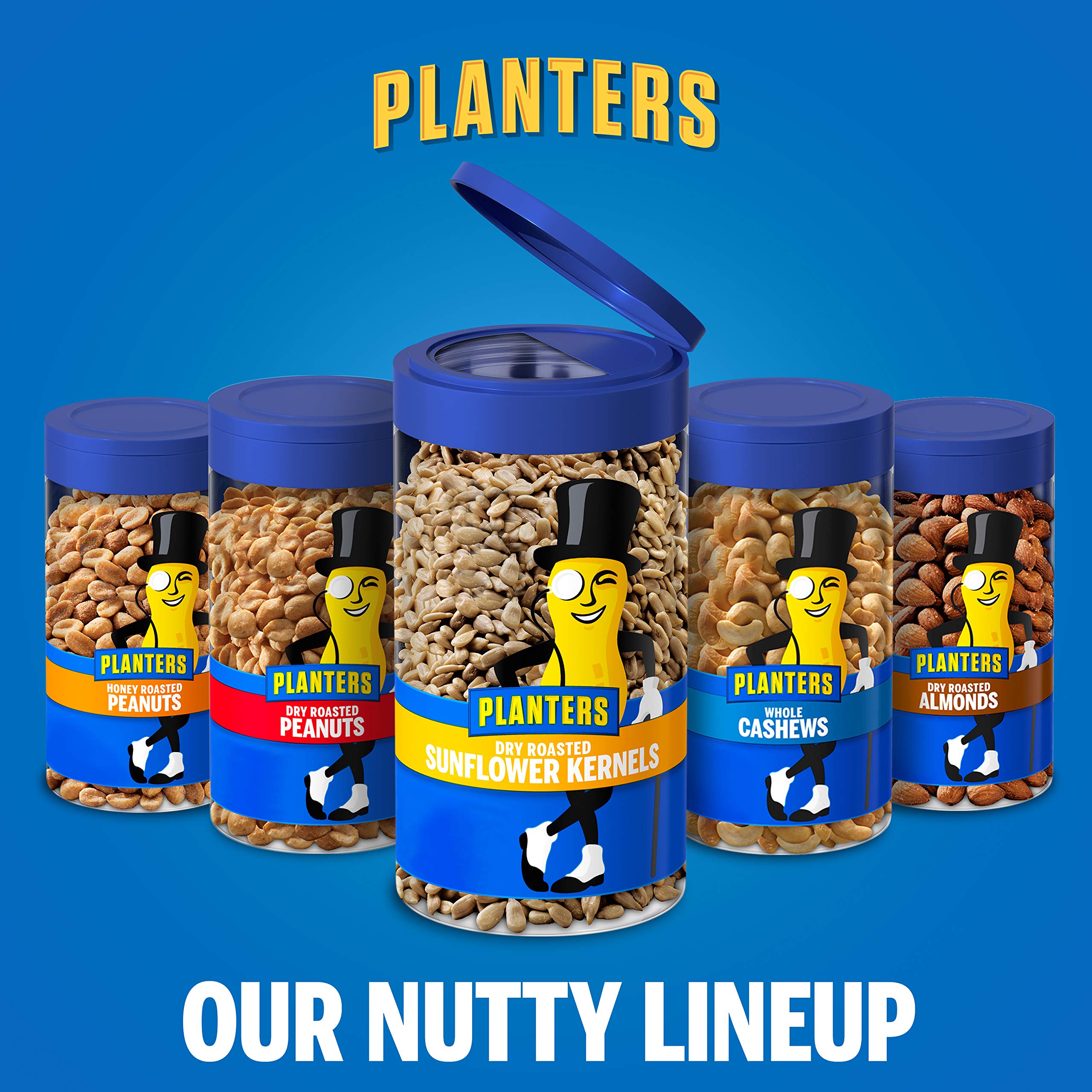 Dry Roasted Sunflower Seeds by PLANTERS – Healthy Plant-Based Protein Snack for Adults & Kids – Kosher, Bulk Nuts in 5.85oz Jar (4 Pack) – Perfect for Road Trips, After School Snacks & Office Munchies