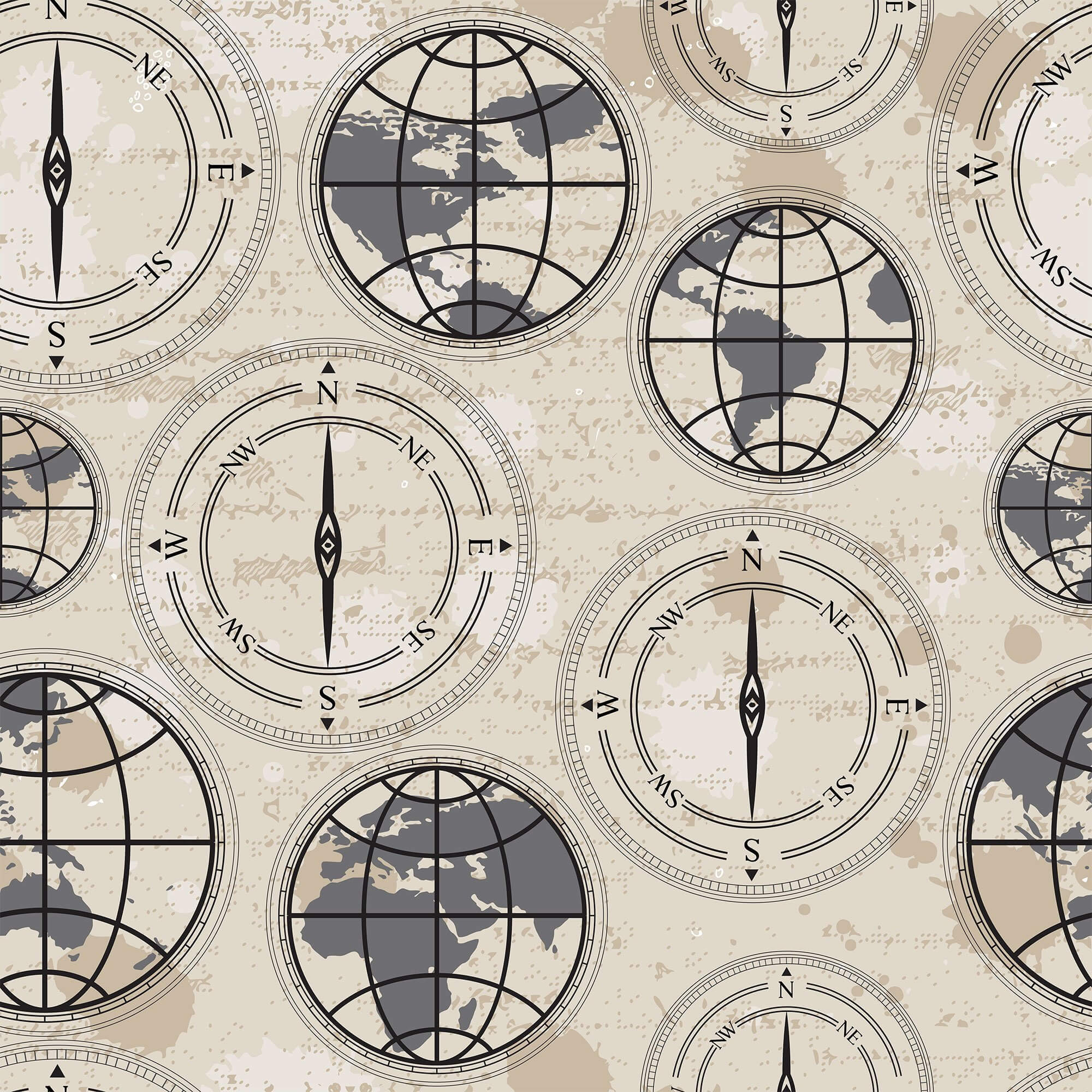 Grey and Beige Peel & Stick Removable Wallpaper - Self-Adhesive Decorative Wall Covering for Bedroom, Living Room, Office & Nursery - Easy to Install & Remove - Pattern 3503