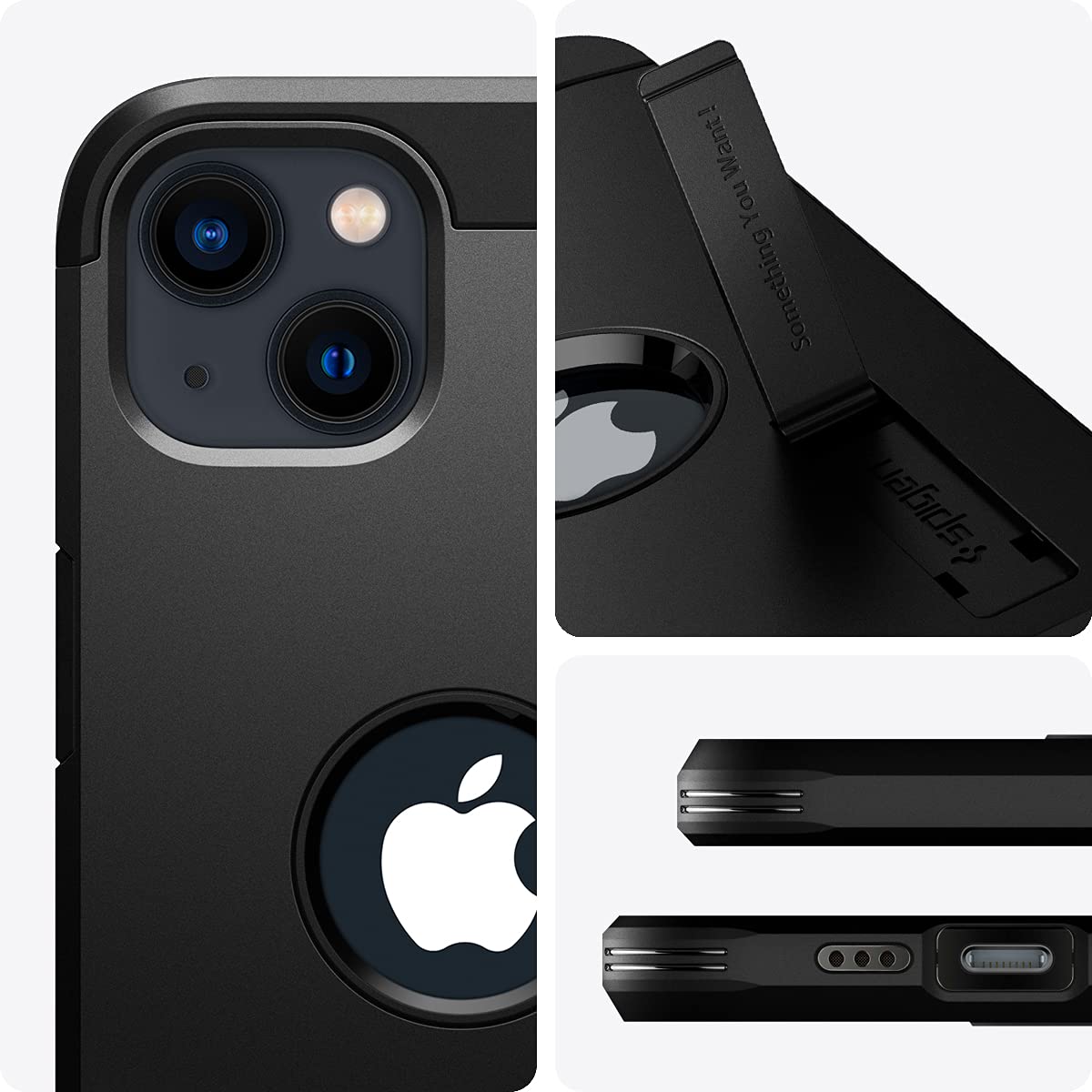 Spigen Tough Armor iPhone 13 Case (2021) - Extreme Protection Tech, Shockproof & Slim Design - Perfect for Outdoor Activities, Work & Daily Use - Black