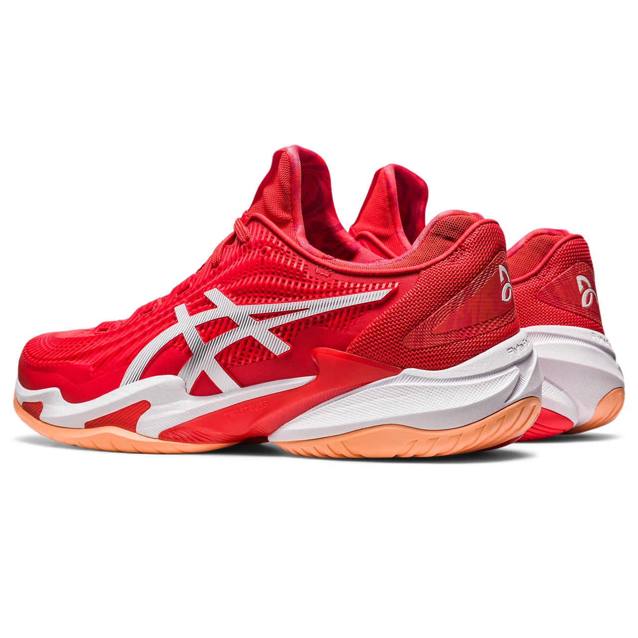 ASICS Court FF 3 Novak Men's Tennis Shoes - Red/White | High-Performance Tennis Footwear for Competitive Play & Court Training | Perfect for Hard Court Matches & Professional Tennis Practice