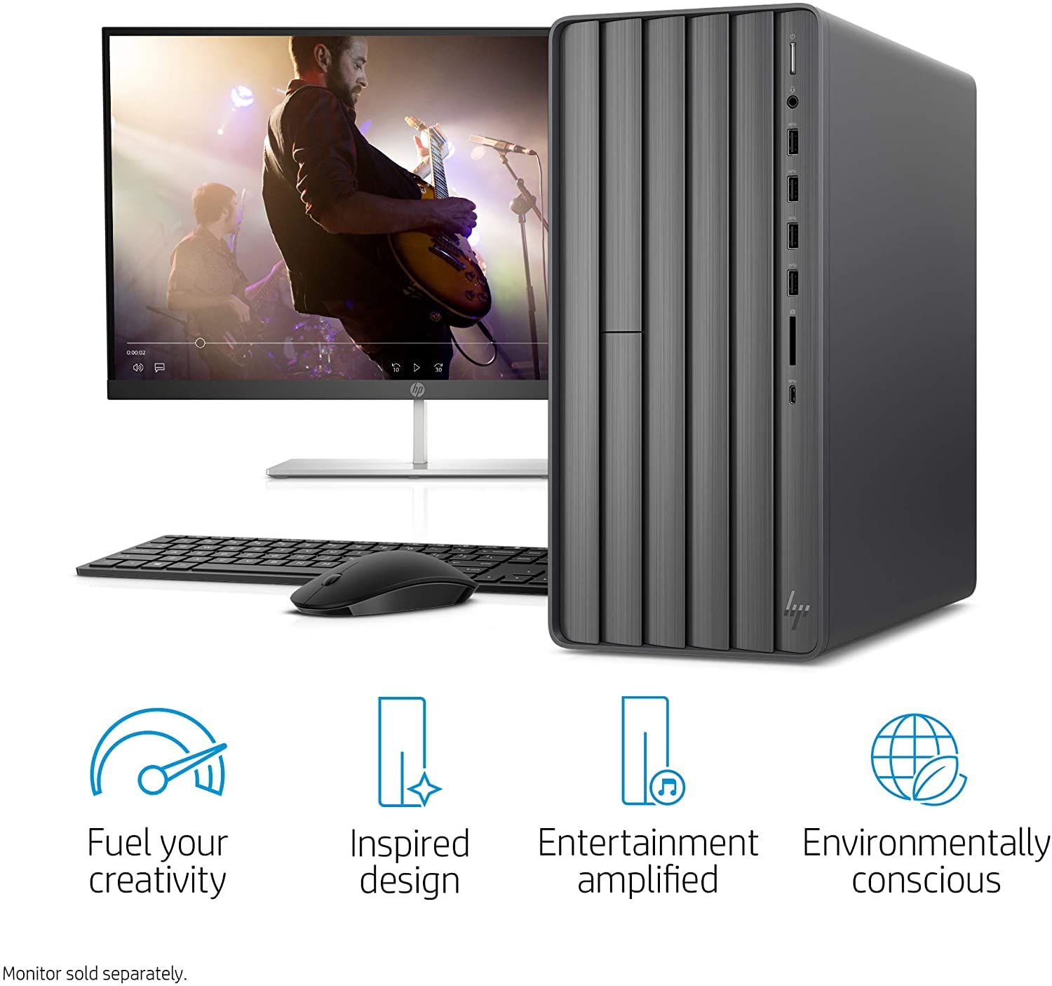 HP Envy TE01 Gaming Desktop PC - Intel Core i7-10700 8-Core Processor, 16GB DDR4 RAM, 512GB NVMe SSD + 1TB HDD, Windows 11 Pro - Powerful Gaming & Workstation Computer for Streaming, Video Editing & Professional Tasks