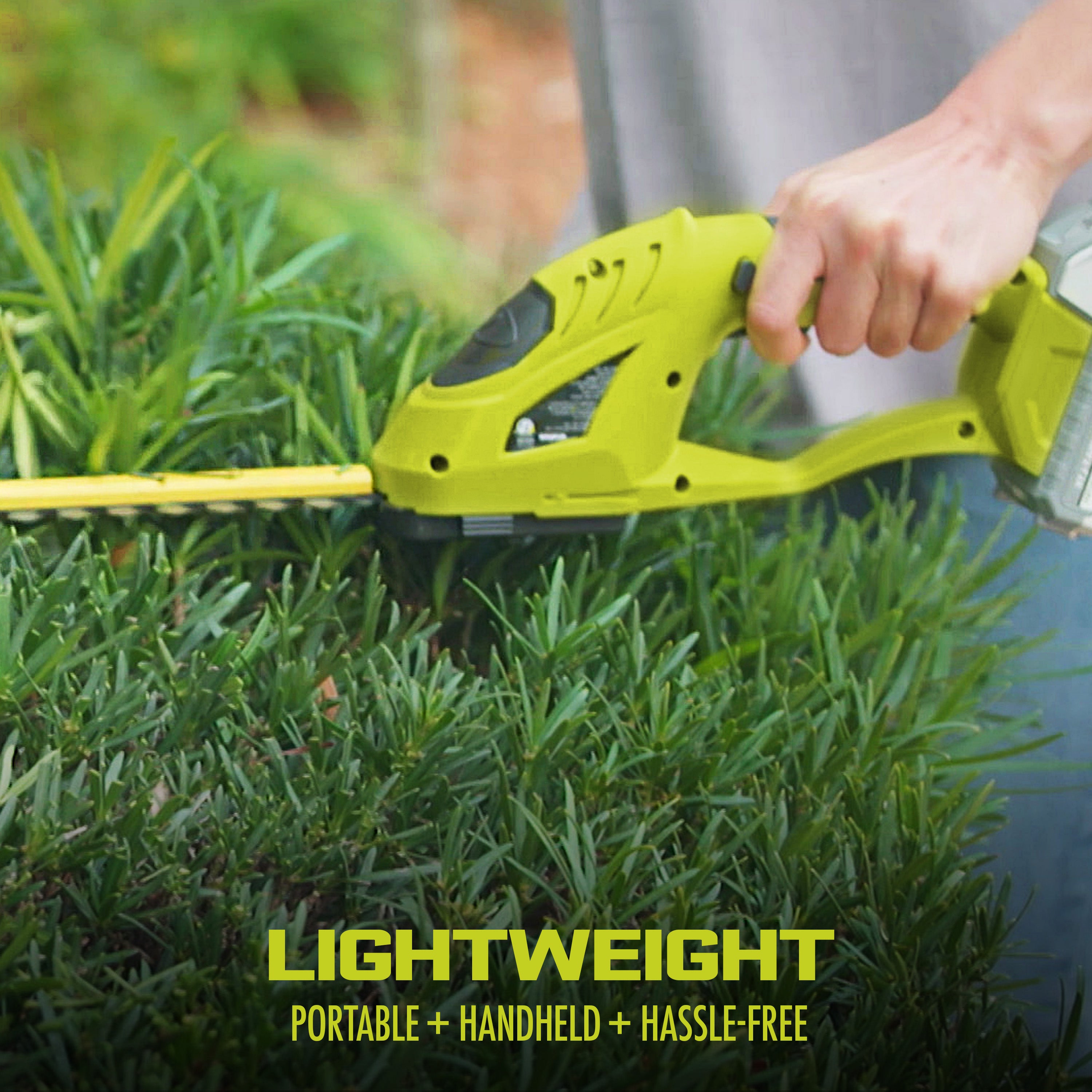 Sun Joe 24V SSEG CT 24 Volt IONMAX Cordless Handheld Shrubber & Grass Trimmer - Lightweight Battery Powered Yard Tool for Lawn Care, Gardening & Landscaping