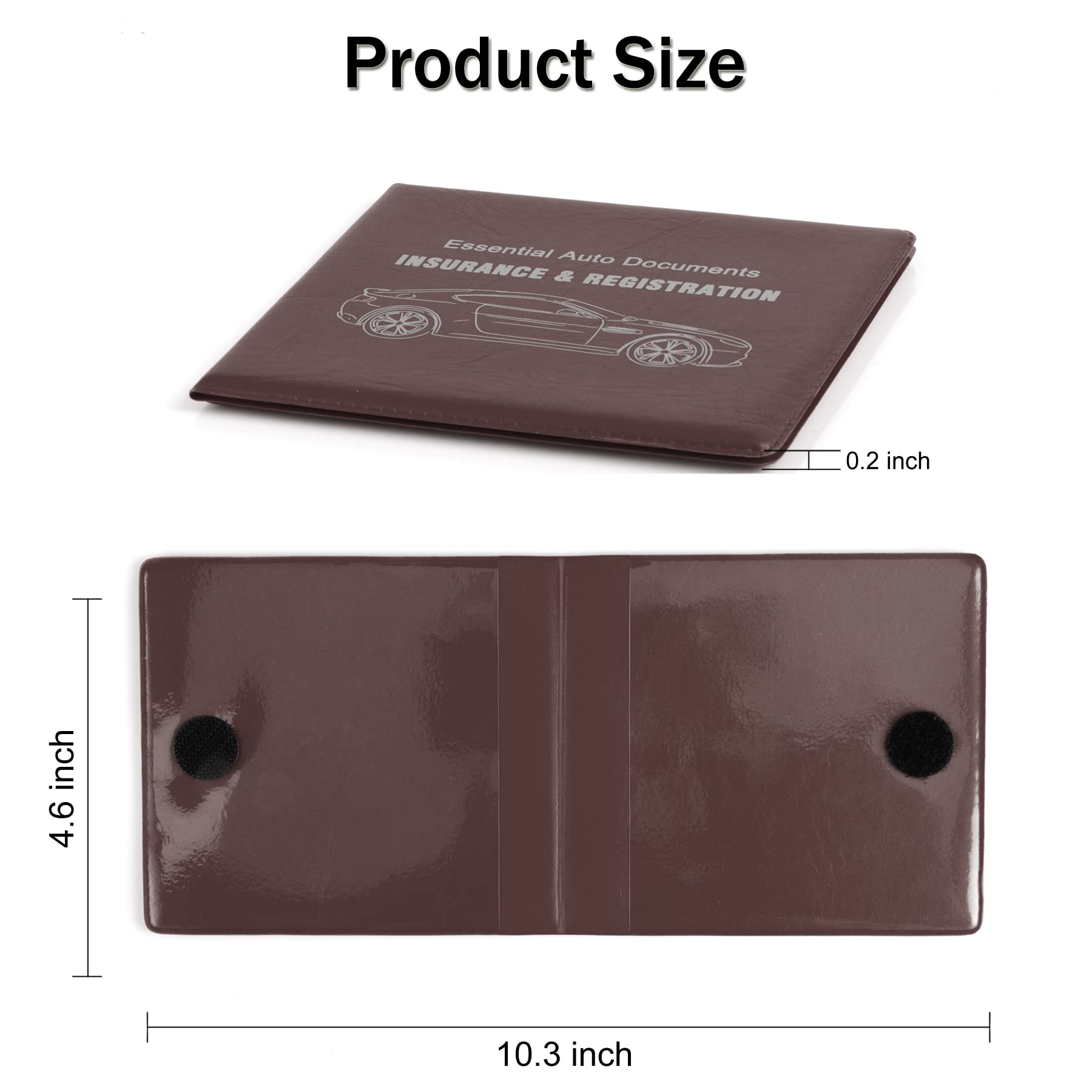 UYYE Car Registration and Insurance Card Holder - 2 Pack, Vehicle Glove Box Organizer for Documents, Cards, and License - Perfect for Car Interior Accessories and Road Trip Essentials