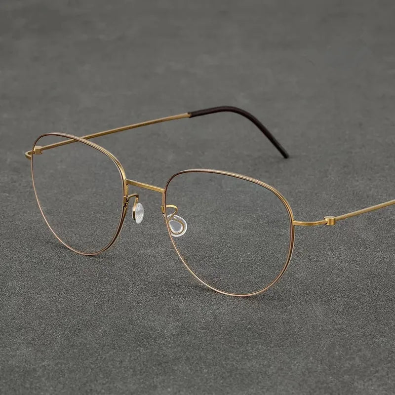 Stylish Aimee Unisex Full Rim Oval Screwless Titanium Eyeglasses Frame 5512 - Lightweight & Durable for Work, Reading & Everyday Wear