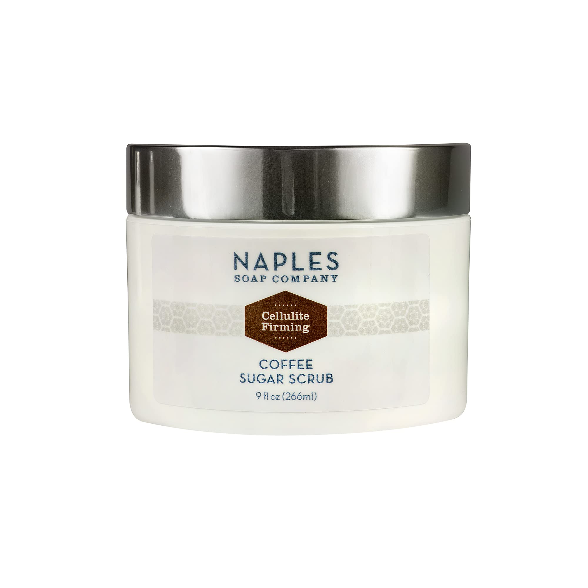 Naples Soap Company Cellulite Firming Coffee Sugar Scrub - Natural Exfoliating & Hydrating Body Scrub for Soft, Glowing Skin - Gluten Free, No Harmful Chemicals, 9 oz - Perfect for Spa Day & At-Home Self Care Routine