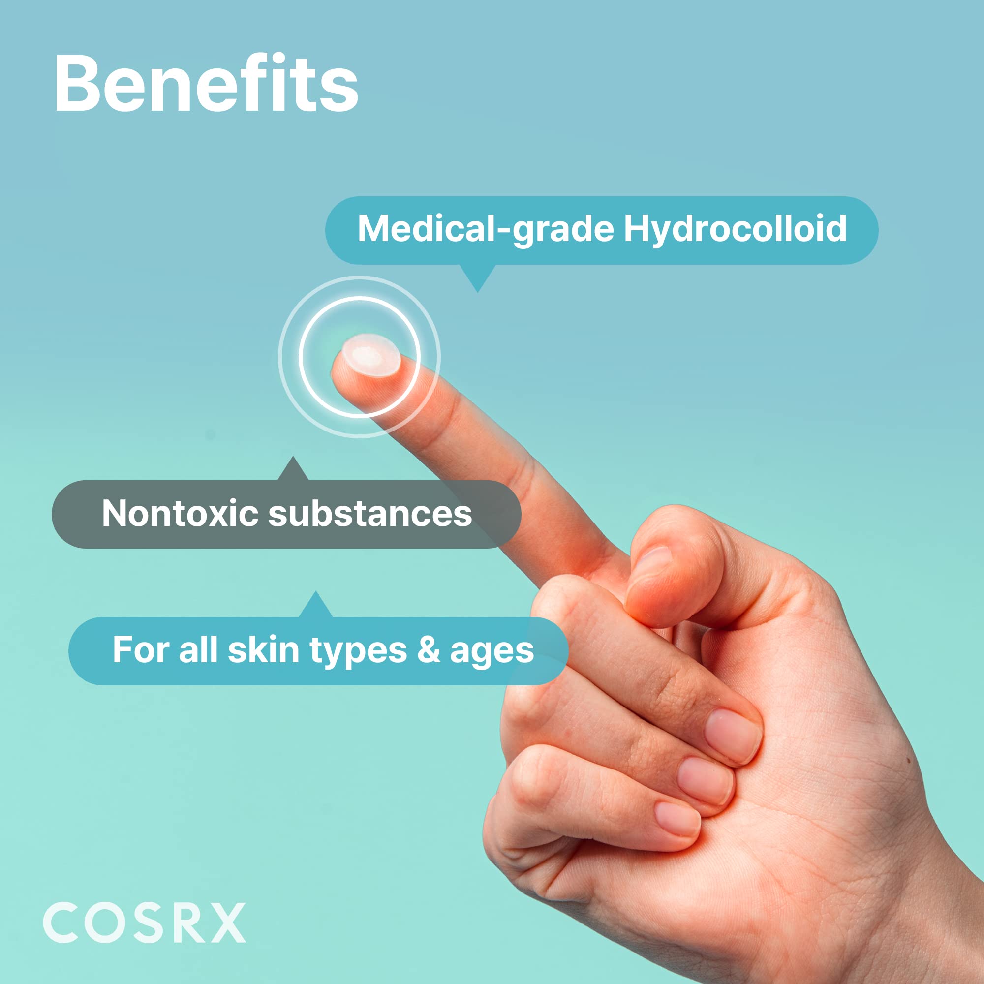 COSRX Acne Pimple Patch - Hydrocolloid Spot Treatment for Blemishes & Breakouts - Original 3 Size Patches for Face & Body - Vegan & Cruelty-Free - Perfect for Overnight Acne Care & Daily Spot Cover