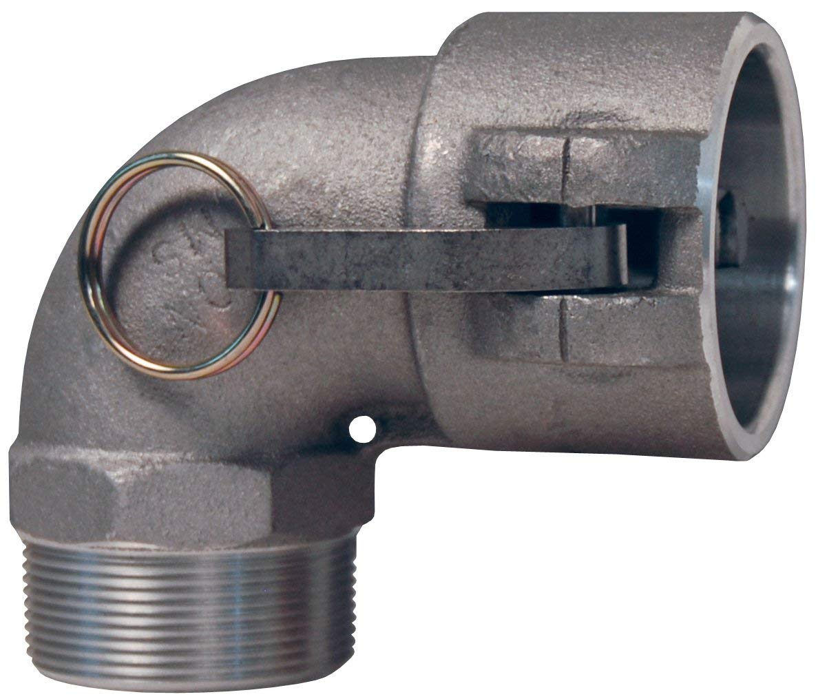 Dixon 1-1/2 Inch 90 Degree Female Coupler X Male NPT Aluminum Fitting (150B-90AL) - Ideal for Plumbing, HVAC, and Industrial Pipe Connections