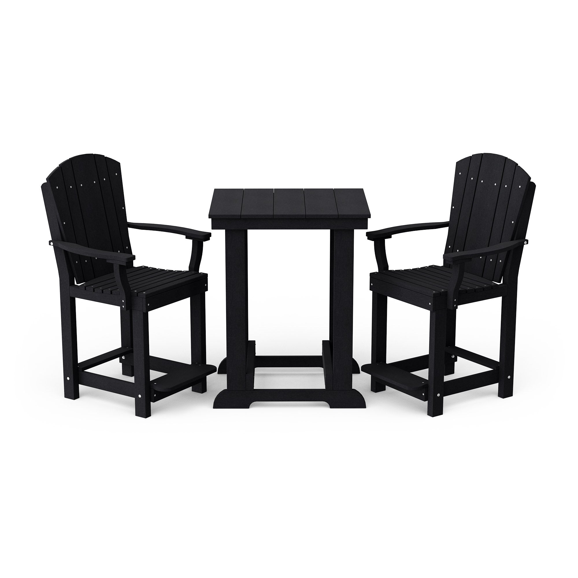 Heritage 3-Piece Patio Counter Height Bar Set - Outdoor Bistro Table & Stools for Backyard, Deck, Garden, Poolside Dining & Entertaining
