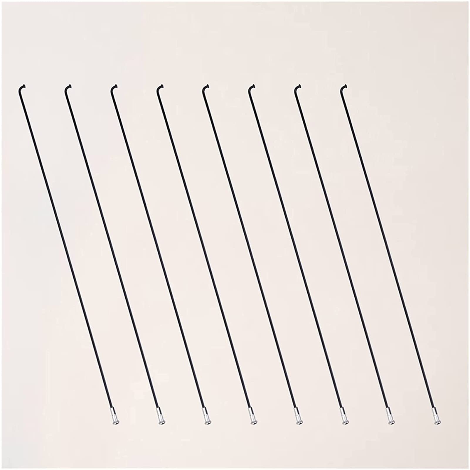 MANKUO 36 Sets 254mm 14G J Bend Bike Spokes and Nipples - Black Mountain Bike Wheel Replacement Parts for MTB, Road Bikes & BMX | Durable Cycling Accessories for Wheel Repair & Maintenance