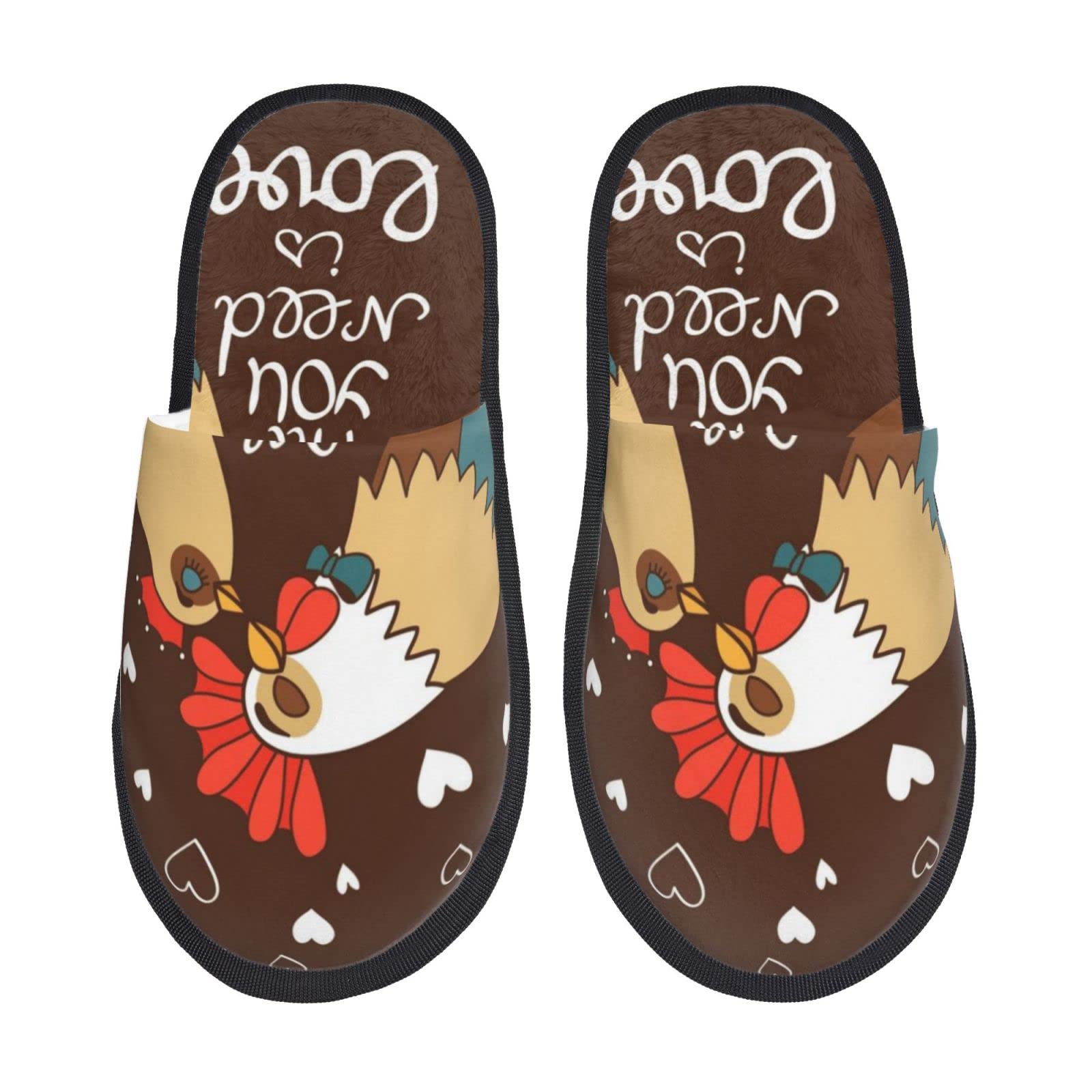 Rose Gold Glitter Splatter Women's Slippers - Cozy Furry House Shoes for Women & Men, Warm Indoor/Outdoor Couple Slippers - Perfect for Lounging, Gift Giving & Winter Comfort