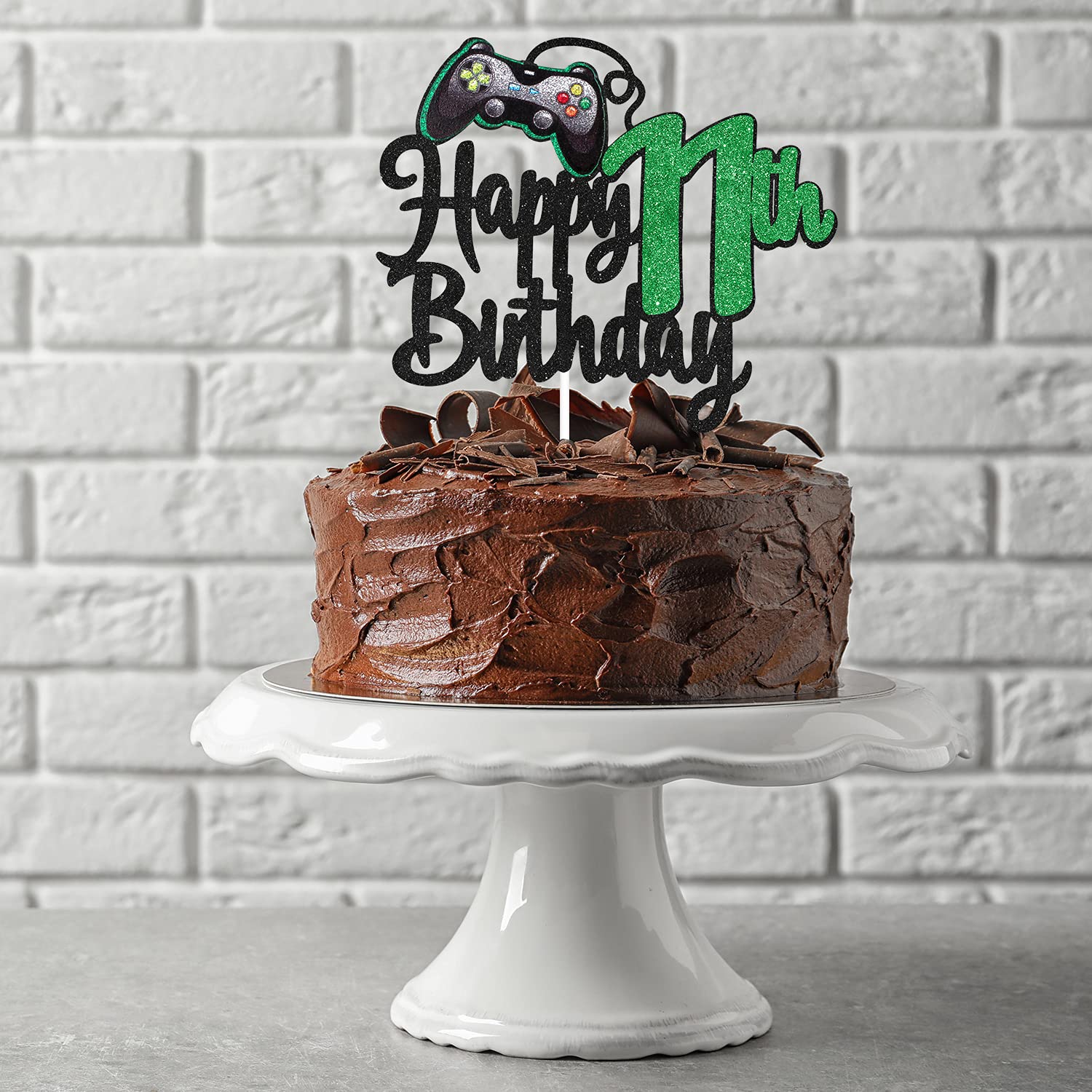 Video Game Happy 11th Birthday Cake Topper - Game Boy's 11th Birthday Party Supplies - Level Up Winner Party Decorations for Gaming Theme Cakes - Perfect for Gaming Birthday Parties & Celebrations