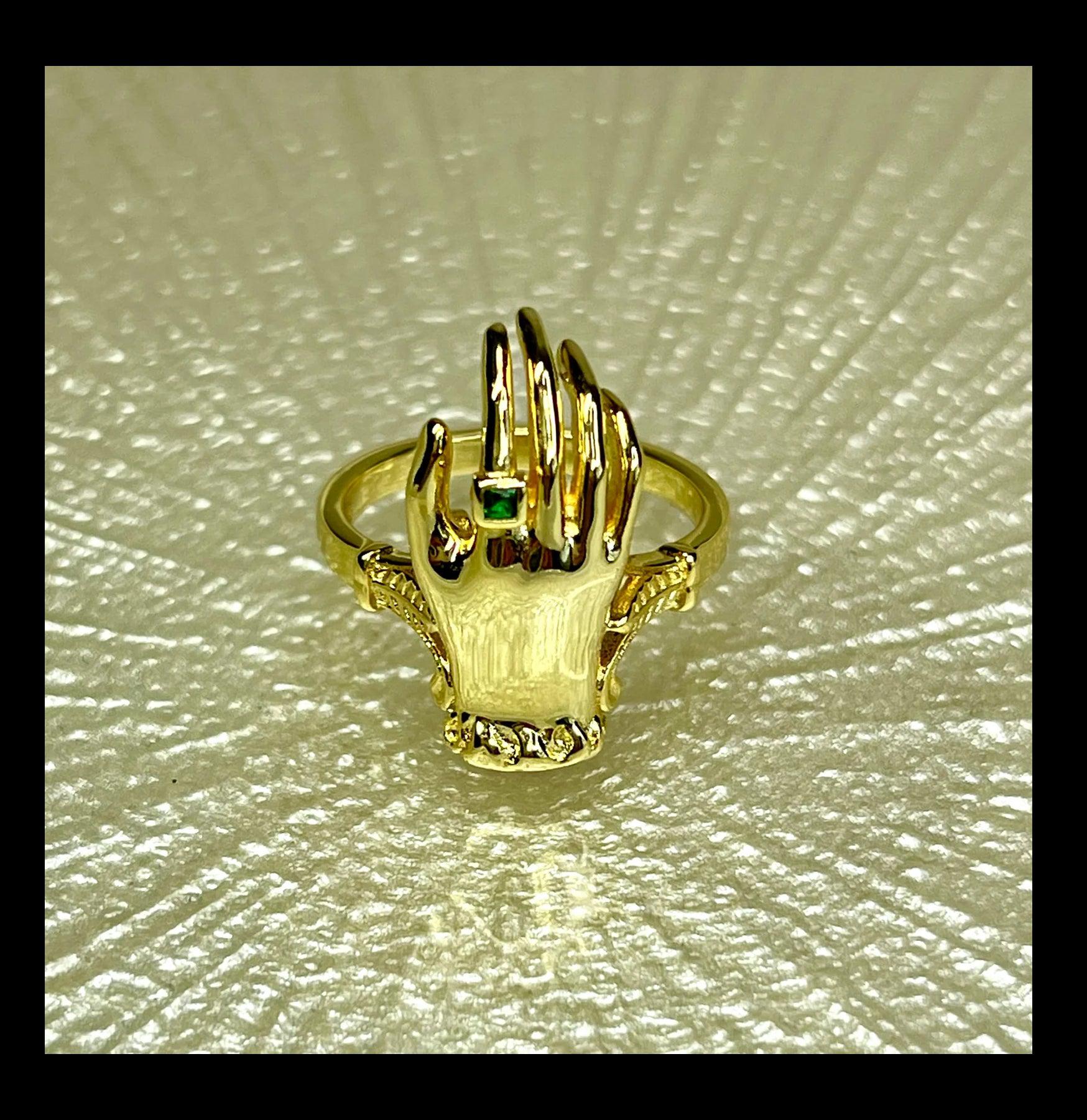 Elegant Queen's Hand Ring - Sterling Silver Royal Jewelry for Women - Perfect for Weddings, Parties & Special Occasions