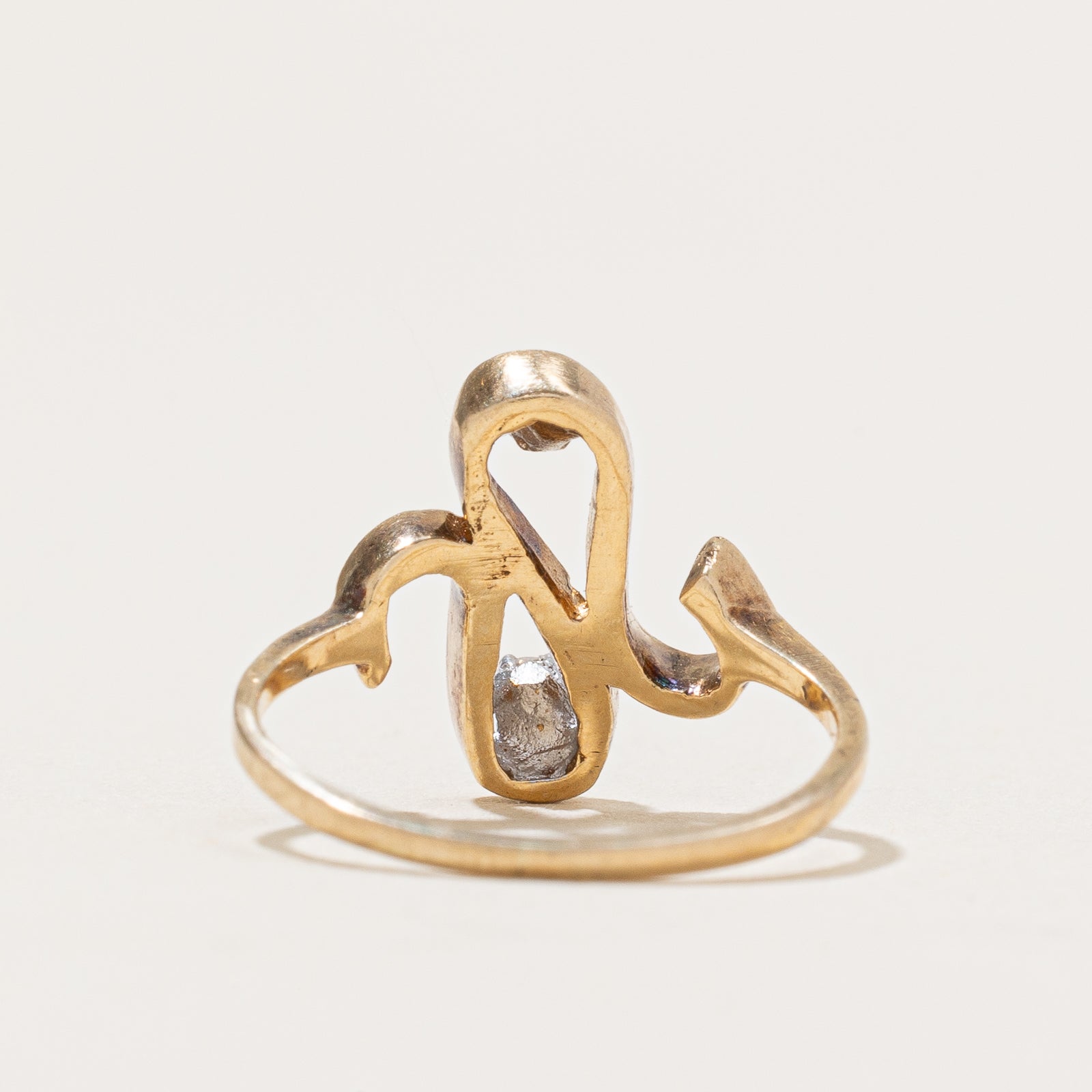 0.03ctw Diamond Abstract Ring - Size 3 | Elegant & Unique Handmade Jewelry for Women | Perfect for Weddings, Anniversaries & Special Occasions