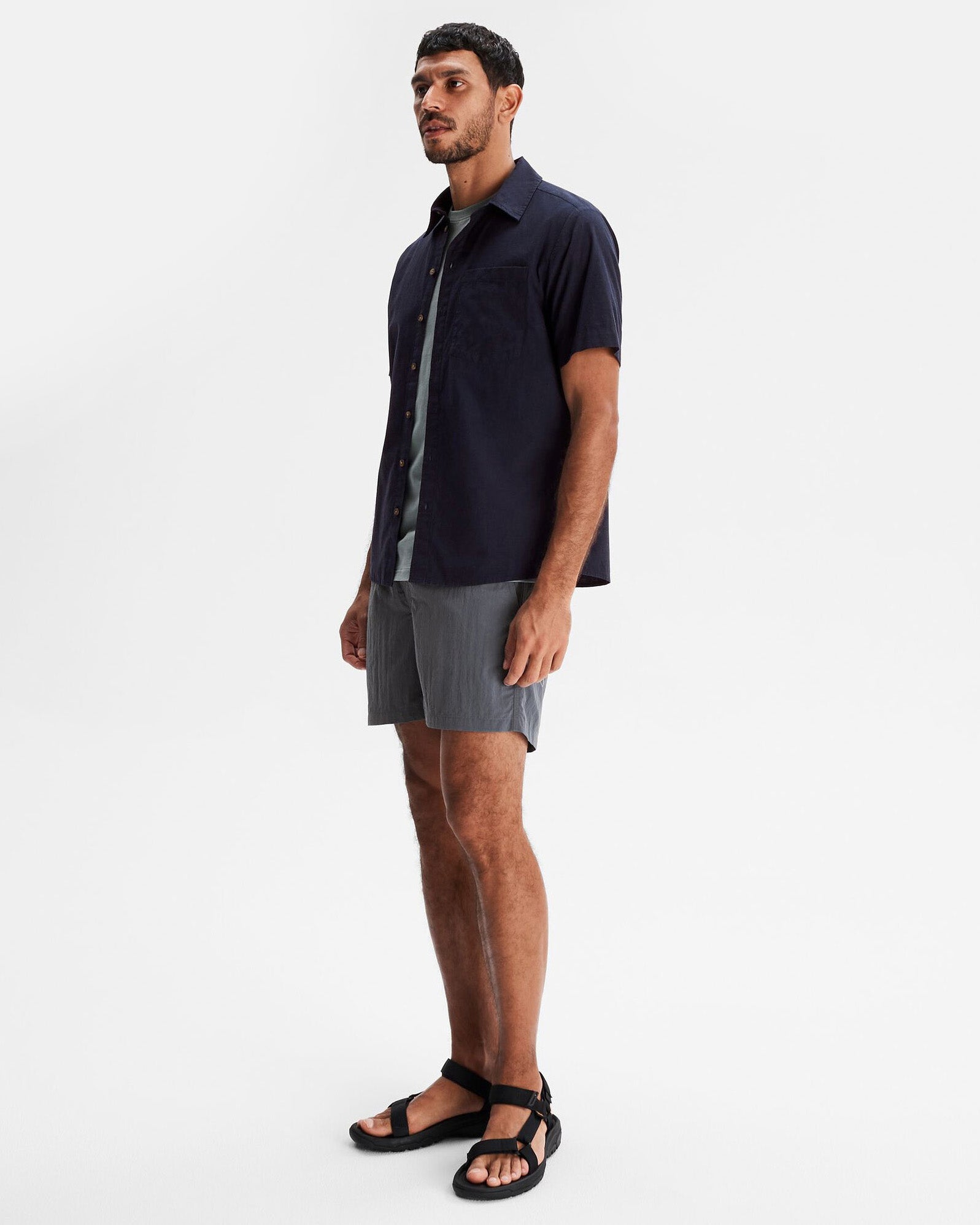 Men's Flaxton LT Short Sleeve Shirt - Pure Navy | Lightweight Casual Button Down Shirt for Summer, Travel & Outdoor Activities