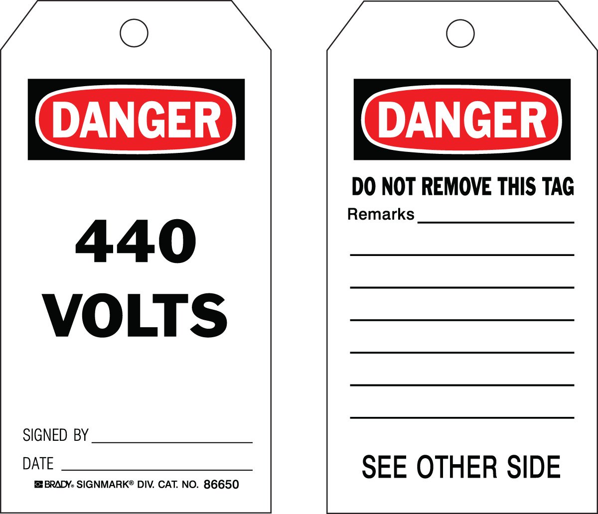 Brady 86650 Accident Prevention Tags, 5 3/4