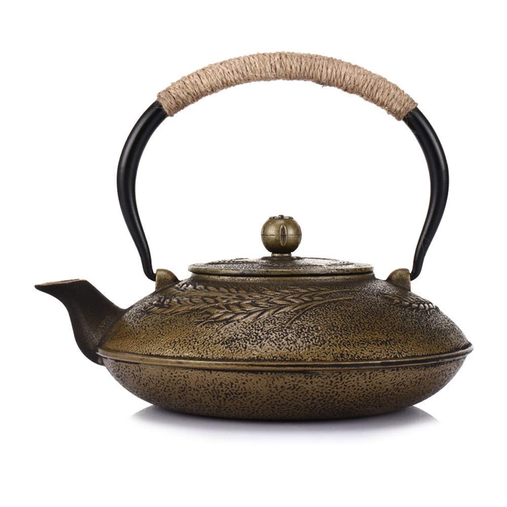 Premium Antique Cast Iron Teapot with Removable Stainless Steel Filter - 1200ML Japanese Tetsubin Tea Kettle for Loose Leaf Tea | Perfect for Home, Office & Gift Giving | Ceramic Coated Healthy Tea Brewing