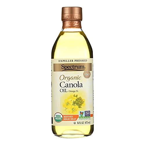 Organic Canola Oil, 16 Oz Bottle - Pack of 12 | Non-GMO, Heart-Healthy Cooking Oil for Baking, Frying & Salad Dressings | Bulk Pantry Essential for Restaurants & Home Chefs