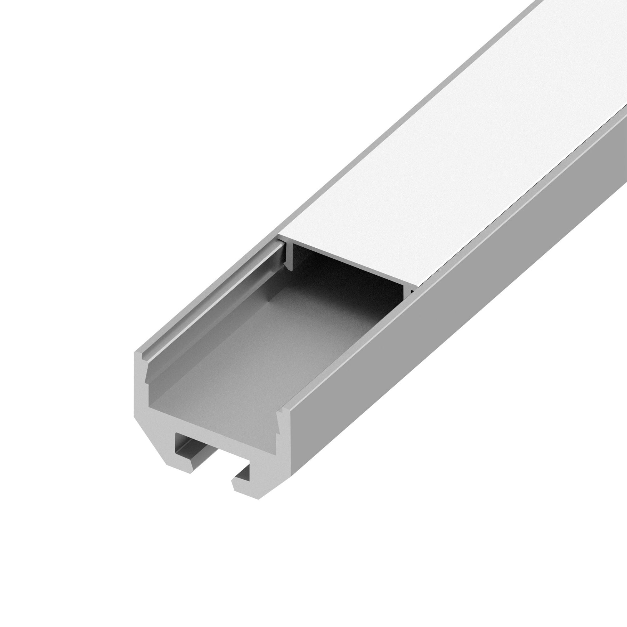 48 Pack Square LED Channel - Aluminum Light Diffuser for Home, Office & Retail Lighting - Perfect for LED Strip Installation & Decorative Lighting Projects