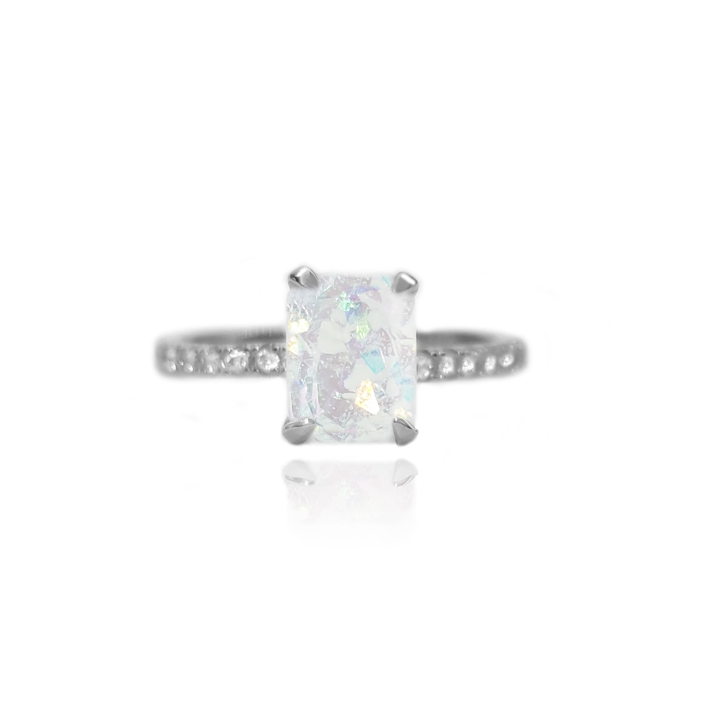 Ethereal Ashes Ring - Memorial Jewelry for Loved Ones | Handcrafted Sterling Silver Cremation Ring for Remembrance & Comfort - Perfect for Grieving, Memorial Services & Keepsake