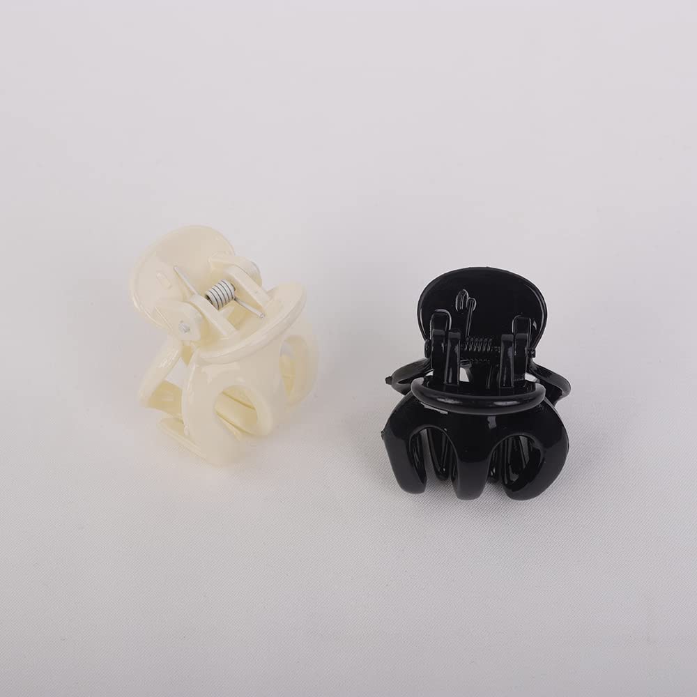 Jumwrit Mini Hair Claw Clips for Women - Strong Hold Jaw Clips for Thin & Thick Hair - Fashion Hair Accessories (2PCS) - Perfect for School, Work & Everyday Styling
