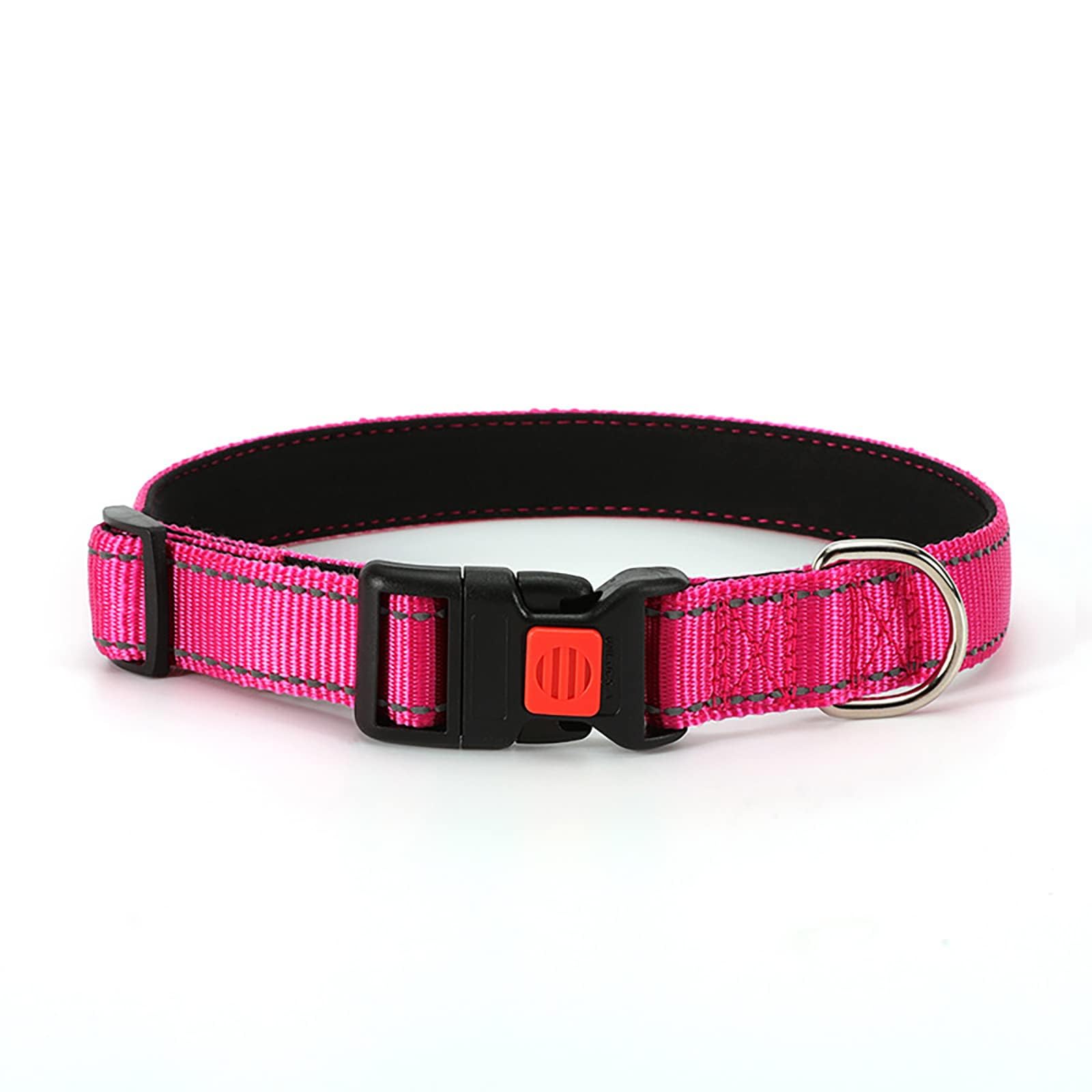 Reflective Adjustable Dog Collar with Quick Release Buckle - Ultra Soft Breathable Neoprene Pet Collar for Puppy, Small, Medium & Large Dogs - Perfect for Night Walks, Jogging & Outdoor Adventures
