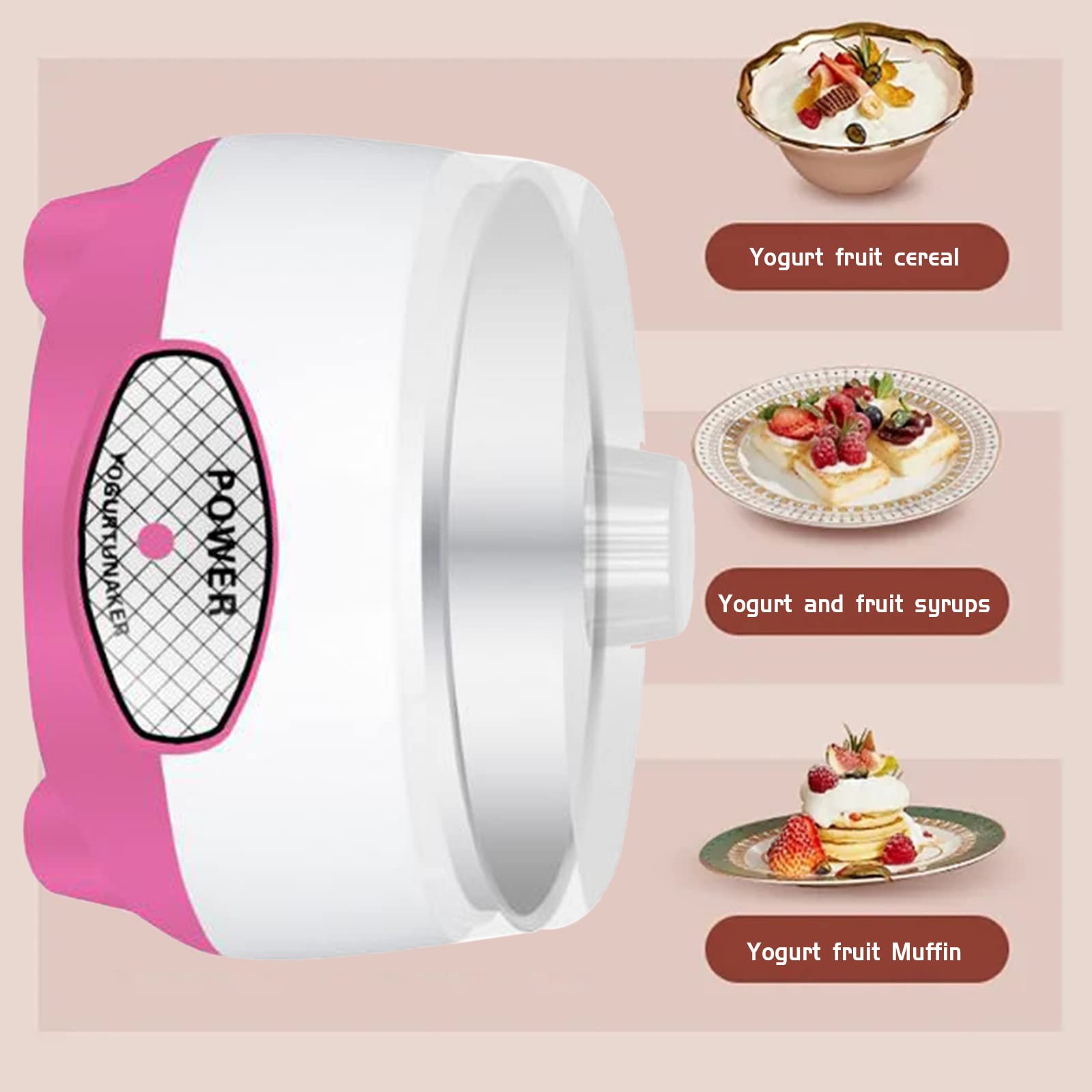 Premium Stainless Steel Electric Yogurt Maker - Portable Homemade Greek Yogurt, Cheese & Natto Machine - Perfect for Kitchen, Camping & Healthy Snacks