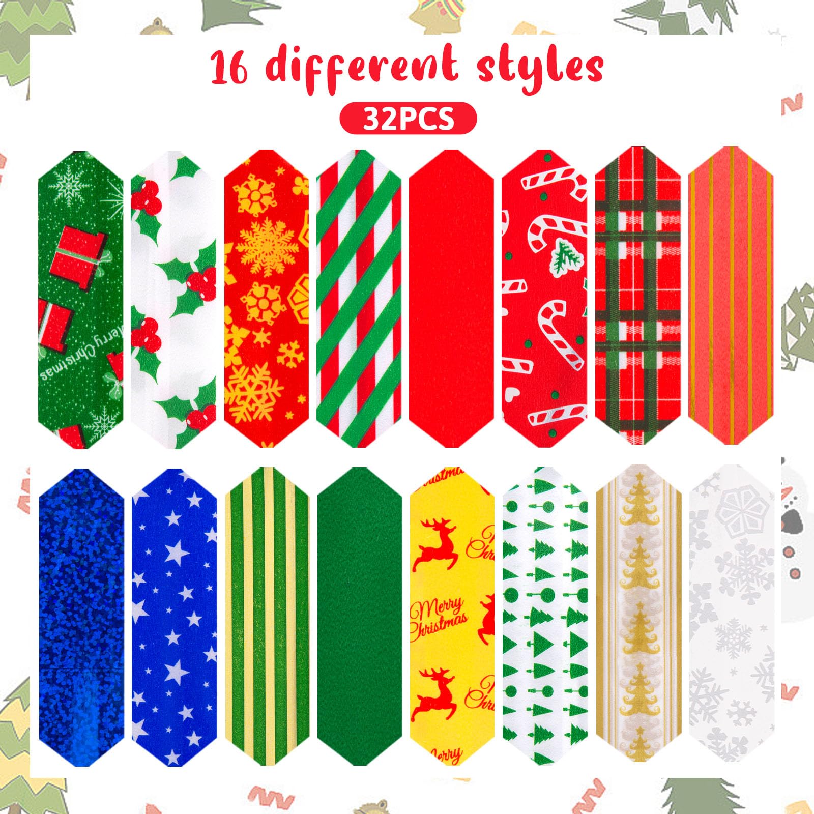 32PCS Christmas Pull Bows - 5 Inch Gift Wrapping Bows for Box Decor & Party Supplies