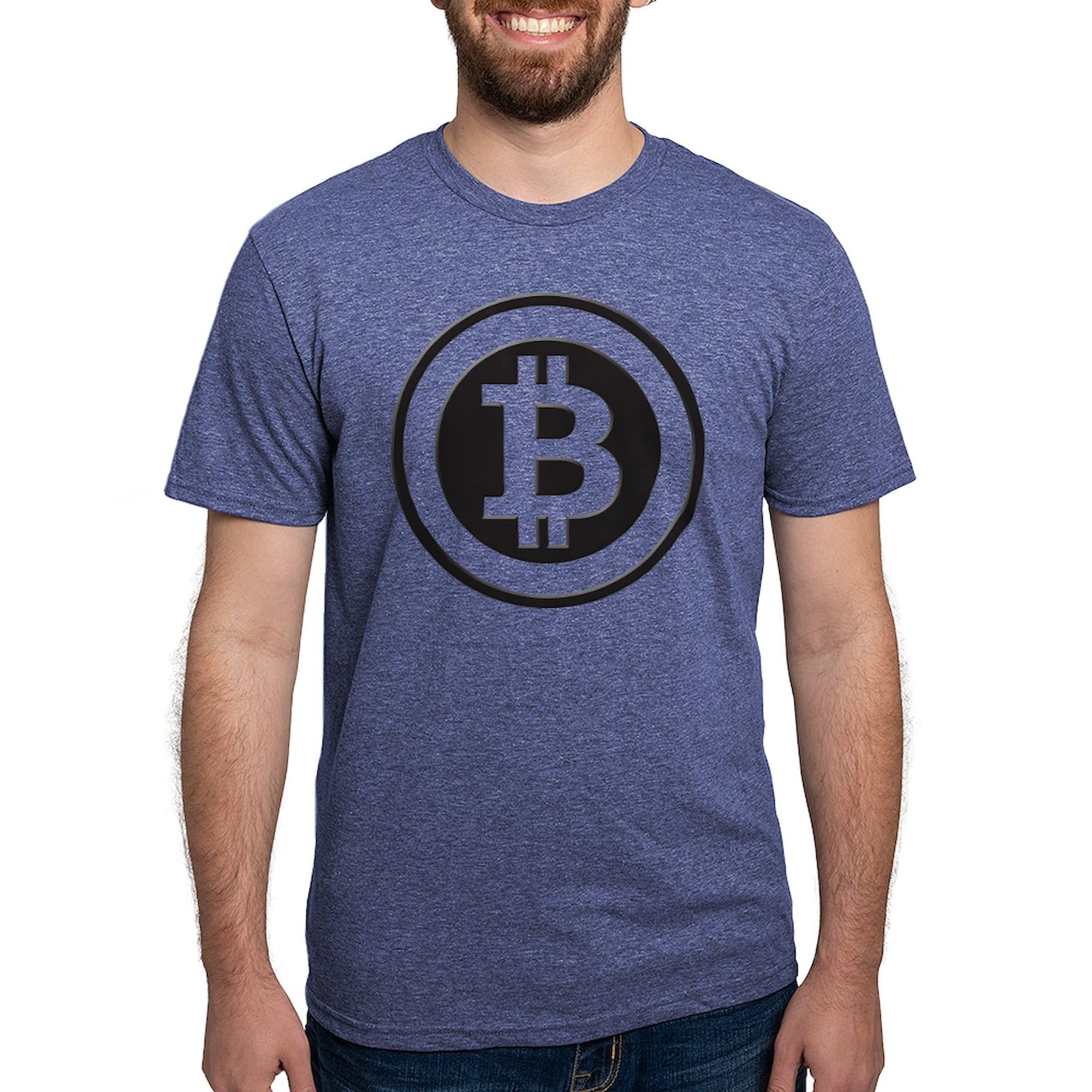 Bitcoin T-Shirt for Men - Premium Tri-Blend Comfort Fit Tee | Cryptocurrency Enthusiast Apparel for Casual Wear & Tech Events