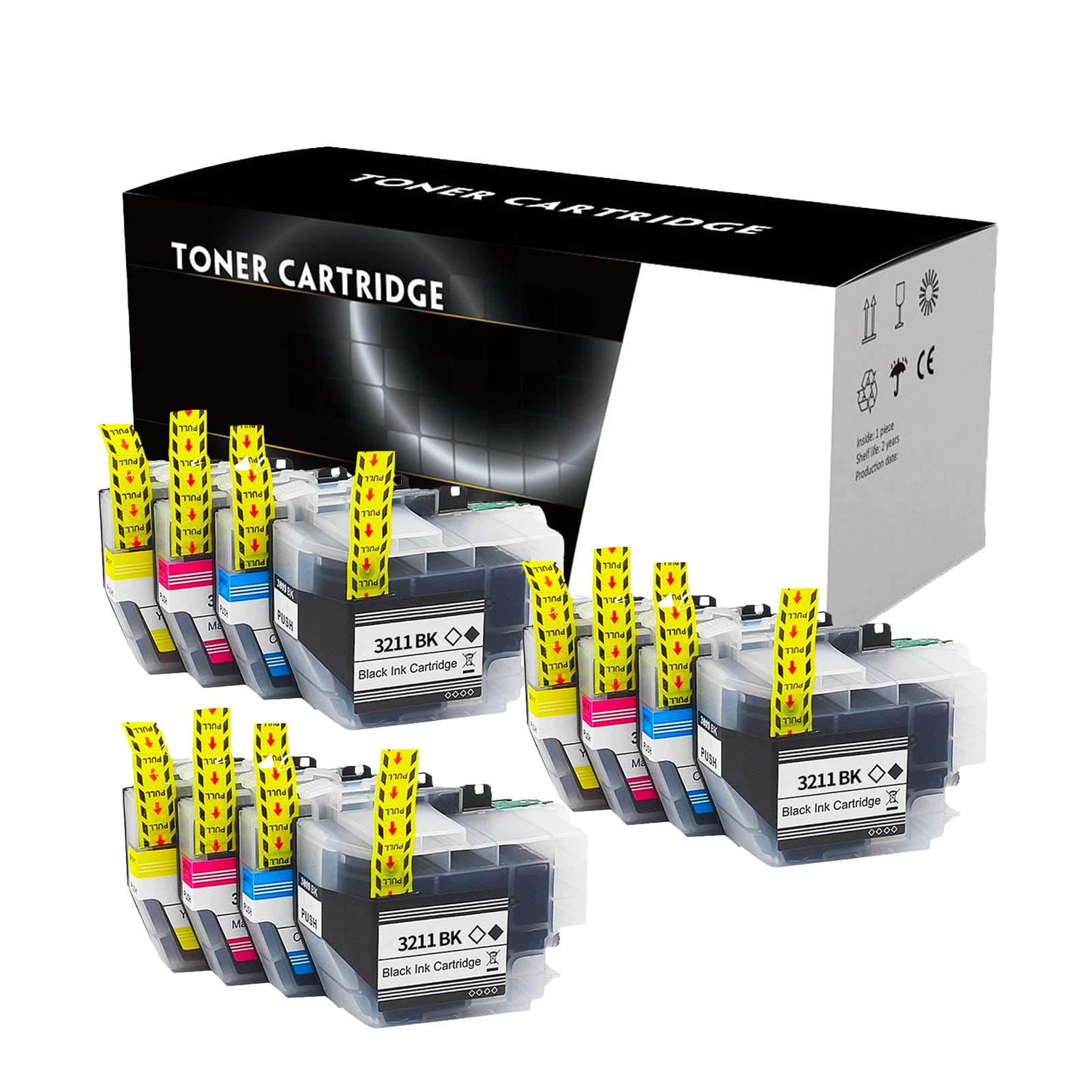 ZCFJ LC3211 Compatible Ink Cartridge Replacement for Brother DCPJ772DW DCPJ774DW MFCJ890DW MFCJ895DW Printers - 3-Pack High Yield Ink for Home & Office Printing
