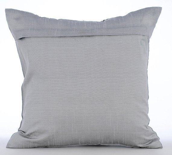 Gray Art Silk Aromatherapy Throw Pillow Cover - Soft Decorative Cushion Case for Living Room, Bedroom & Meditation Space